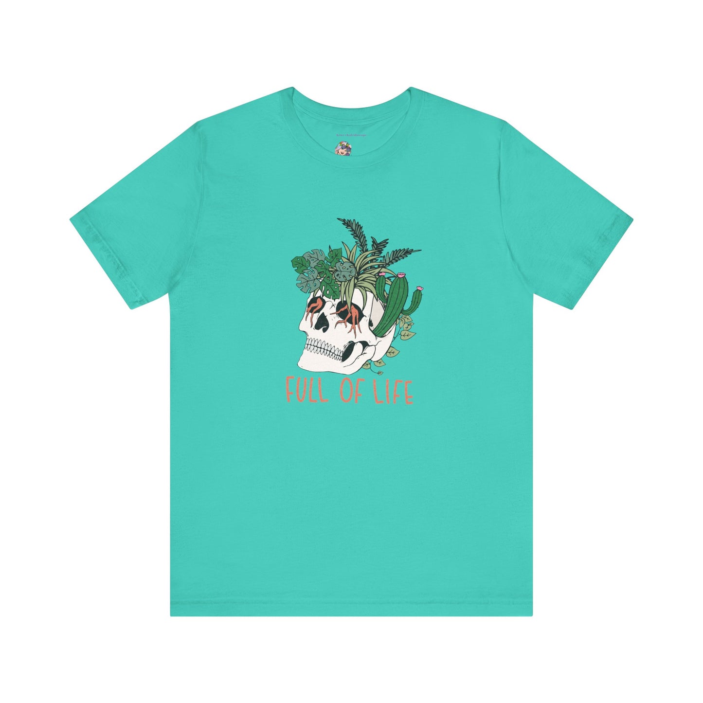 Plants, Full of Life, Skeleton, Springtime, Gardening, XS-3XL Unisex Jersey Short Sleeve Tee