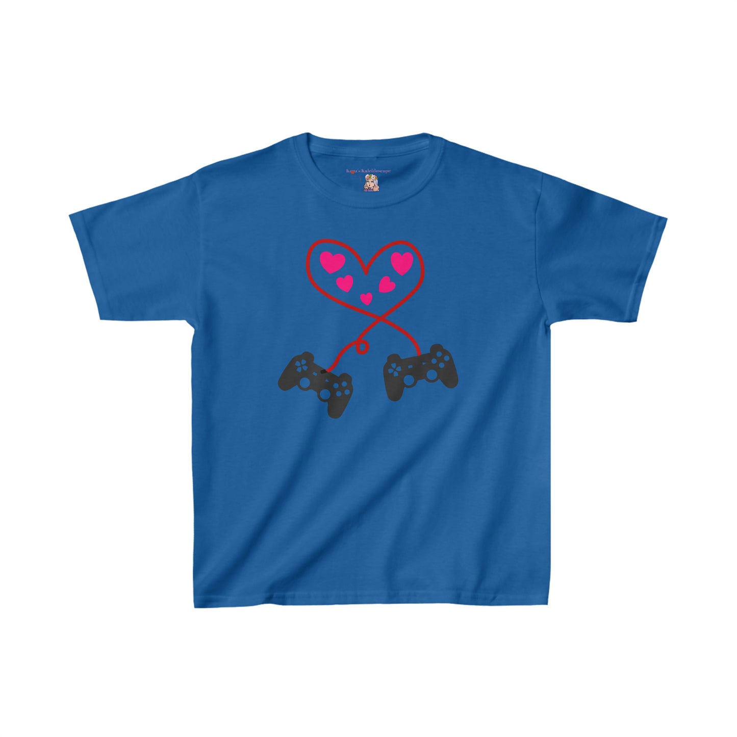 Video Games Controls Heart Valentines Day Kids Heavy Cotton™ Tee