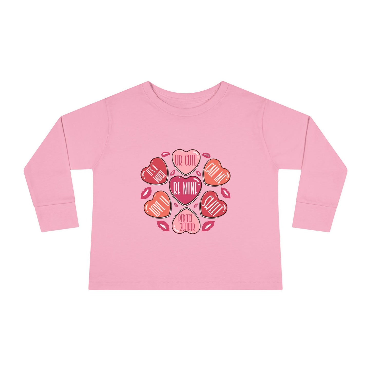 Conversation Hearts Valentines Day Toddler Long Sleeve Tee