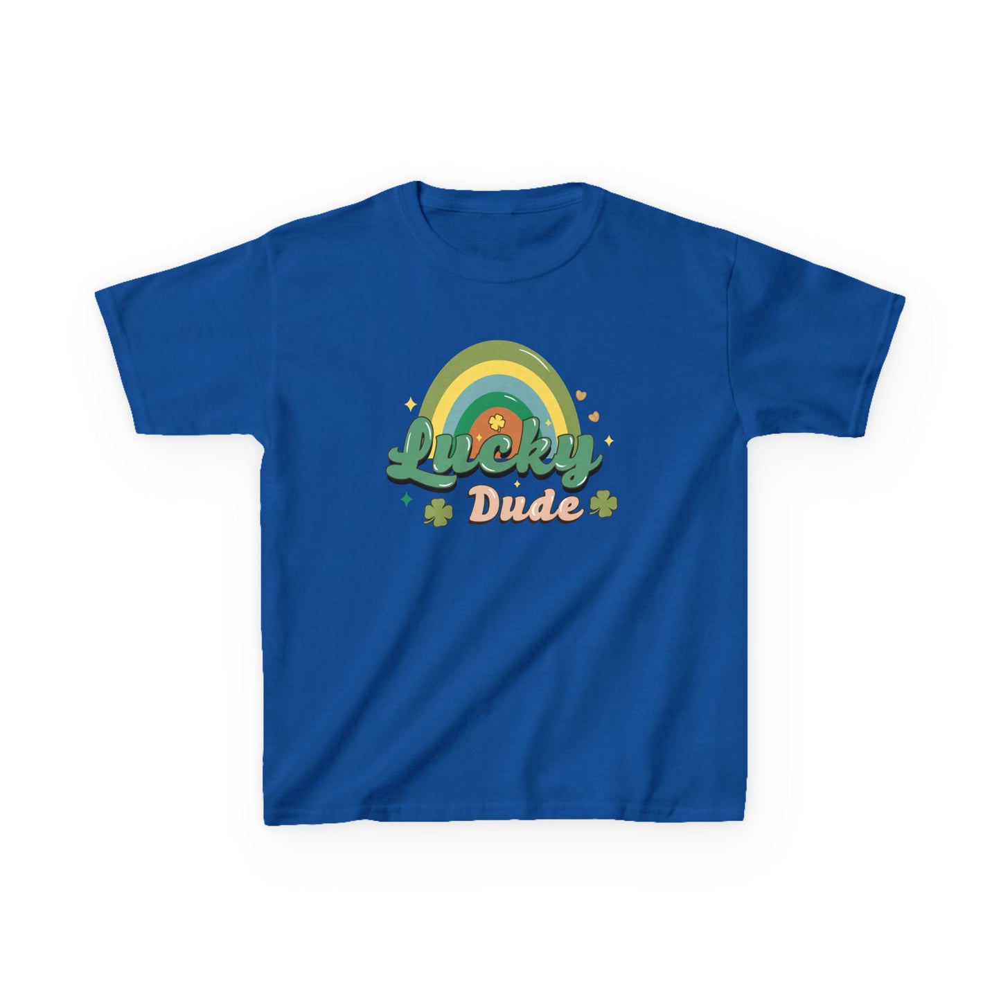 Lucky Dude St Patricks Day Kids Heavy Cotton Tee