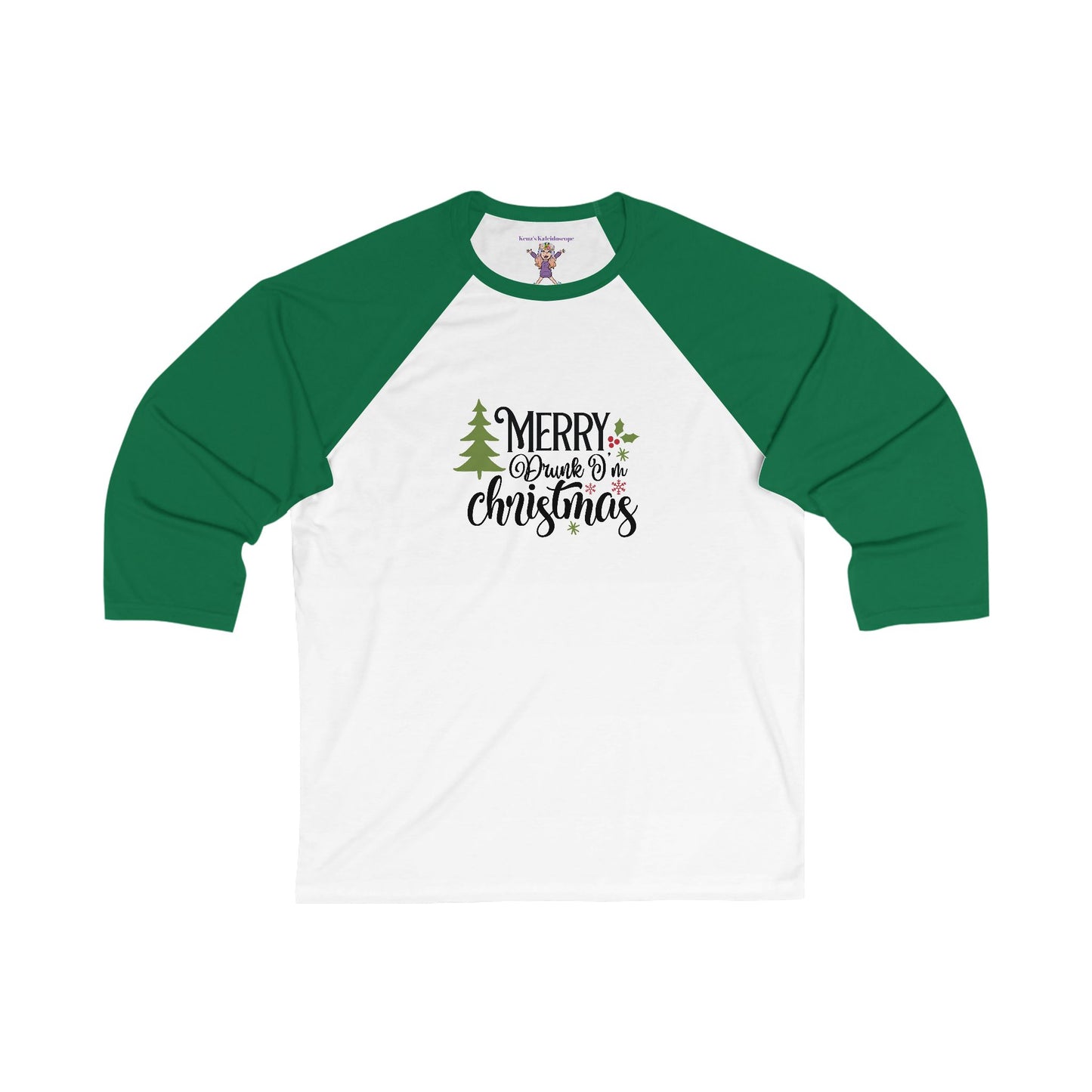 Merry Drunk I'm Christmas Holiday Unisex 3\4 Sleeve Baseball Tee