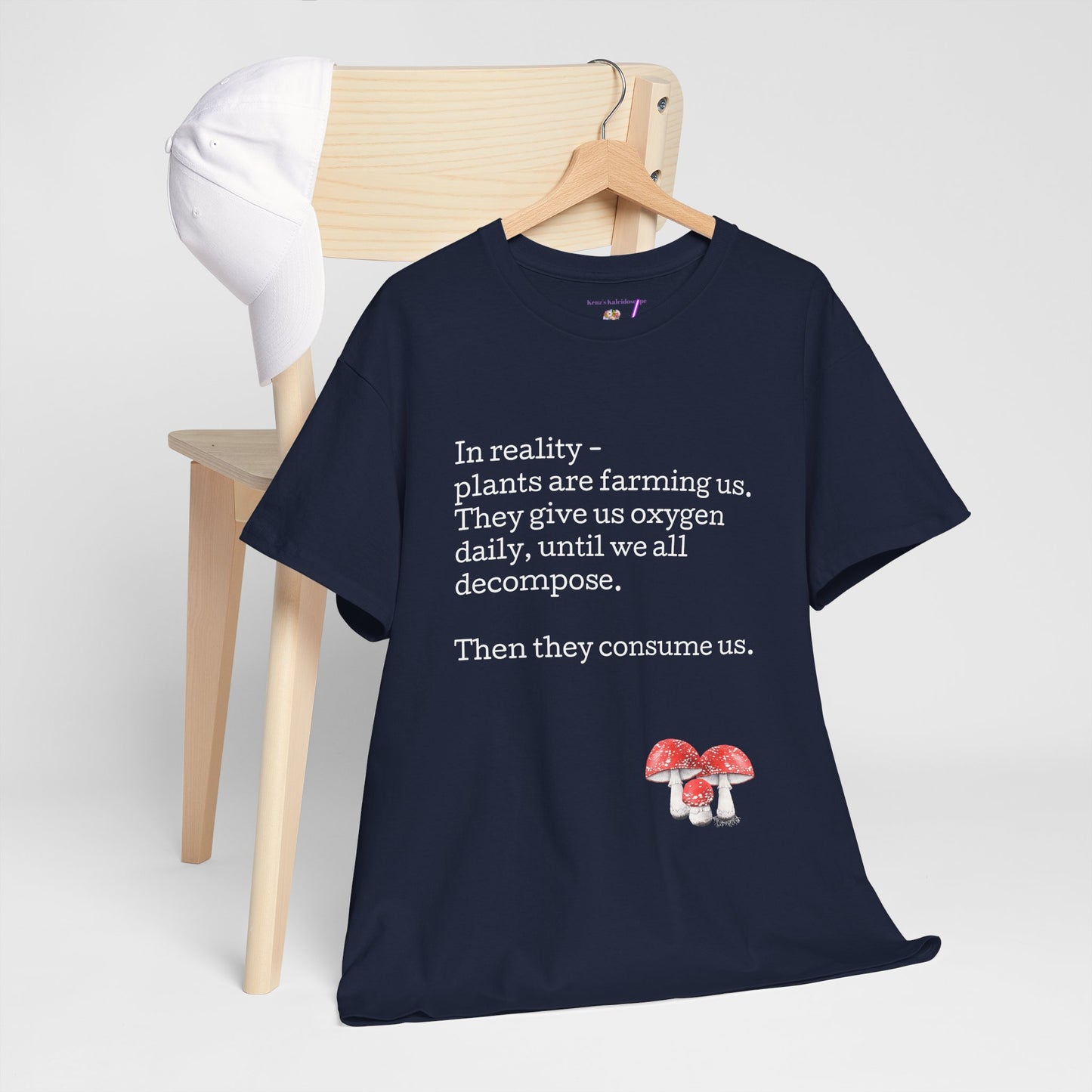 Plantfood, mushrooms s, m, l, xl, 2xl, 3xl, 4xl, 5xl Unisex Heavy Cotton Tee