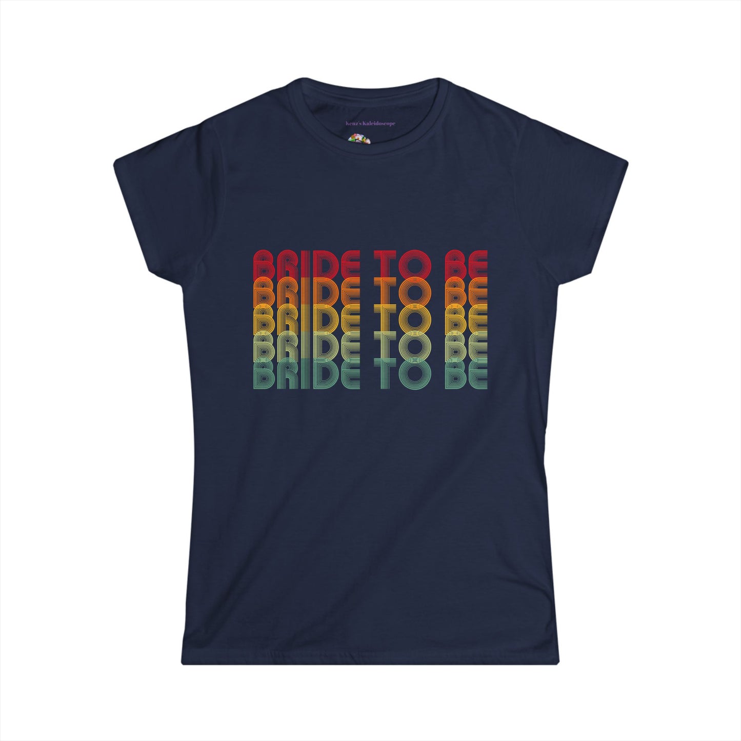 Bride to Be Retro Fade Engagement Party Bachelorette Party, S-2XL, Women's Softstyle Tee