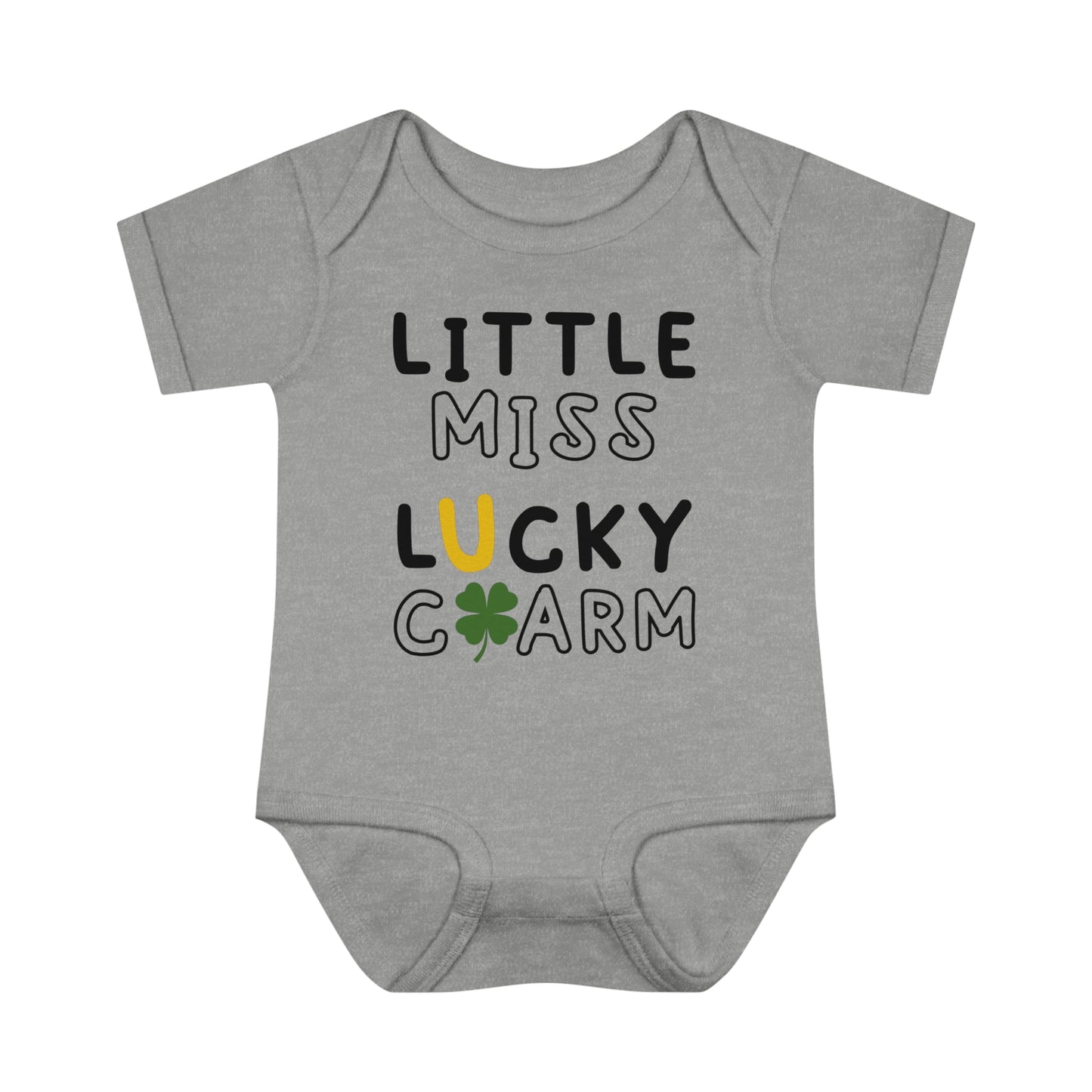 St Patricks Little Miss Lucky Charm Infant Onesie Baby Rib Bodysuit