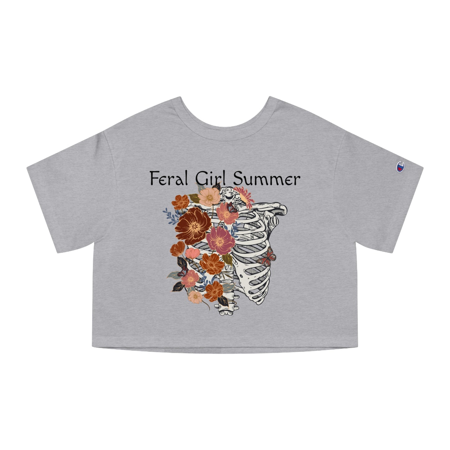 Feral Girl Summer, XS-2XL, Crop Top, Champion Women's Heritage Cropped T-Shirt