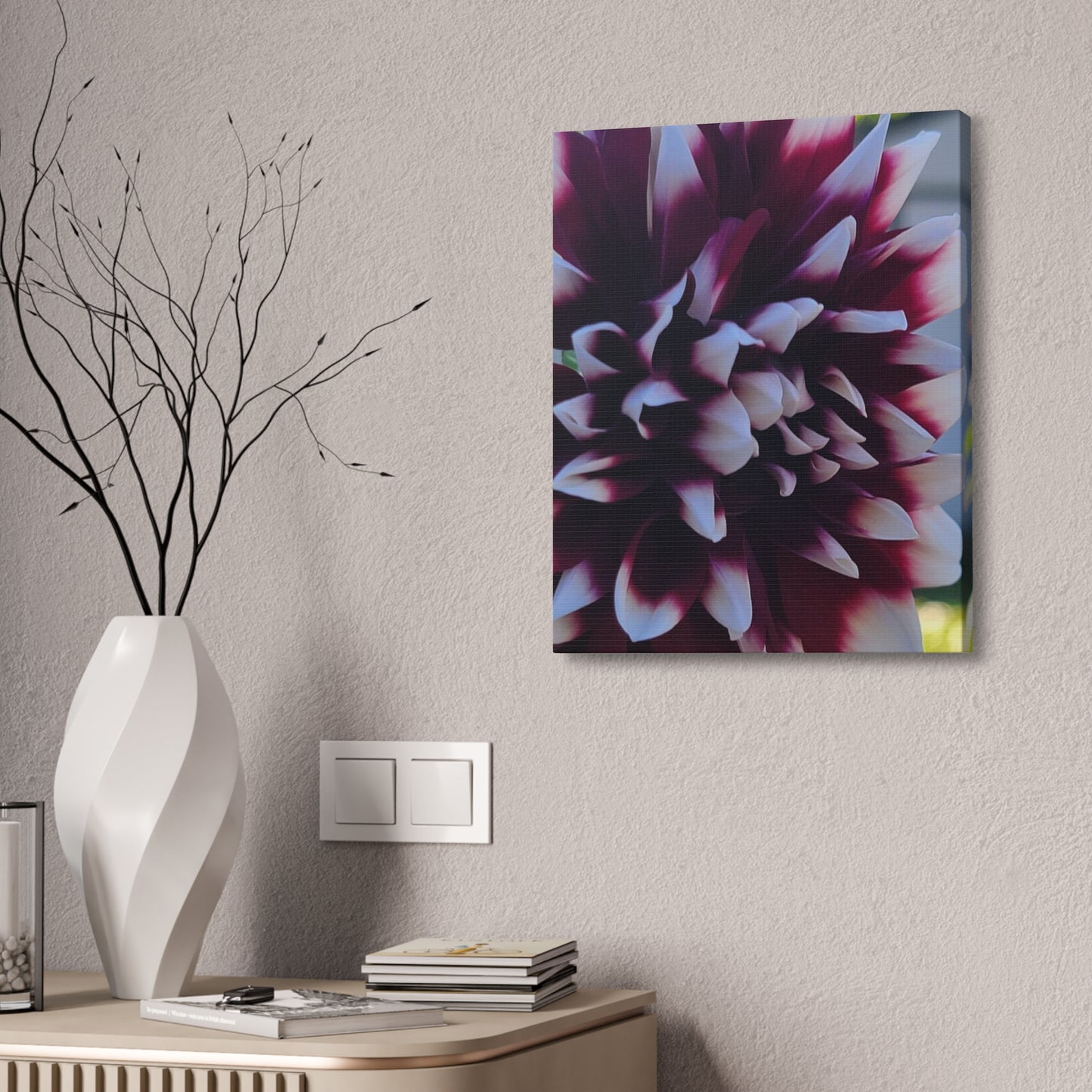 Hopelessly Devoted To Dahlias, Canvas Stretched, 1.5''