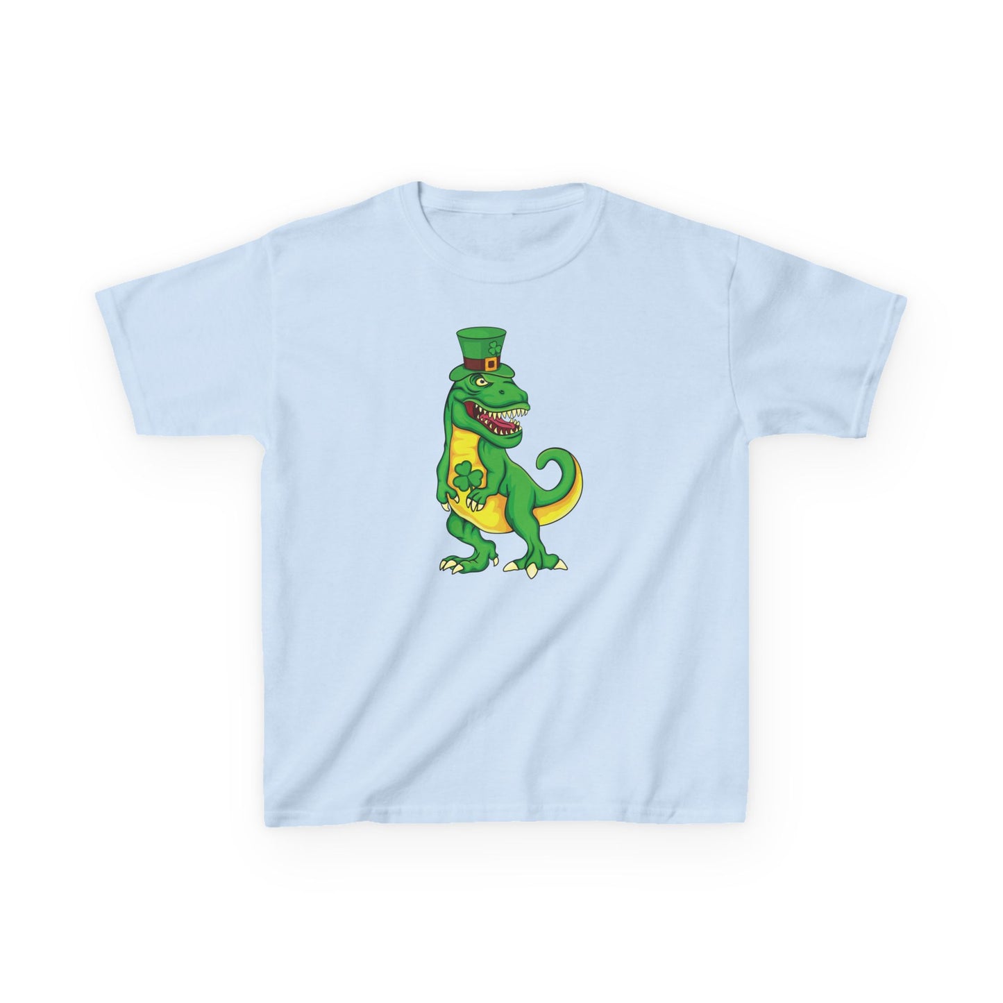 St Pat-Rex Day St Patricks Day Dino Kids Heavy Cotton Tee