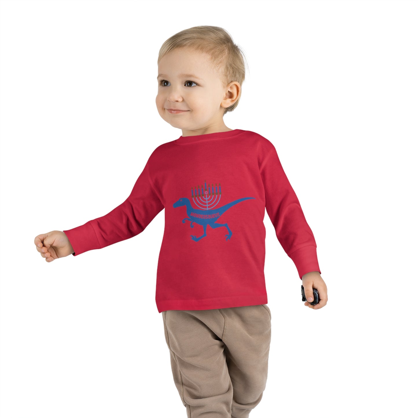 Menorahsaurus holidayToddler Long Sleeve Tee