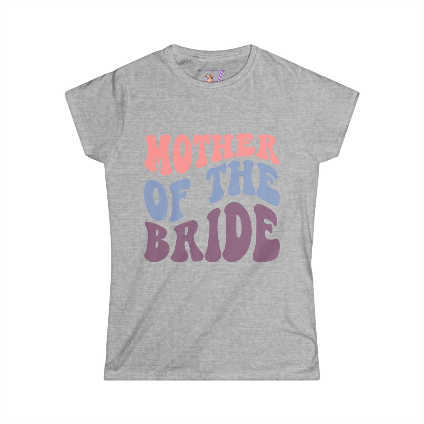 Mother Of the Bride Retro Repeat, MOB, S - 2XL, Women's Softstyle Tee