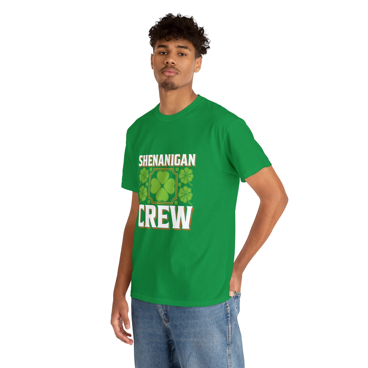 Unisex Shenanigan's Matching Family Shenanigans Crew St Patricks Day Heavy Cotton Tee