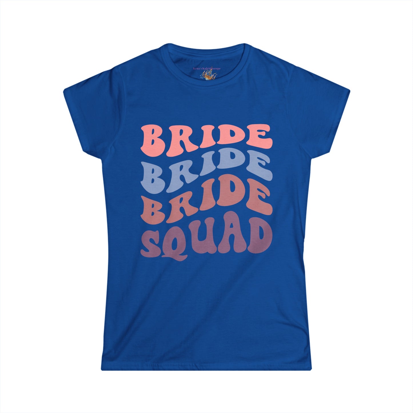 Bride Squad Retro Repeat, S-2XL, Women's Softstyle Tee