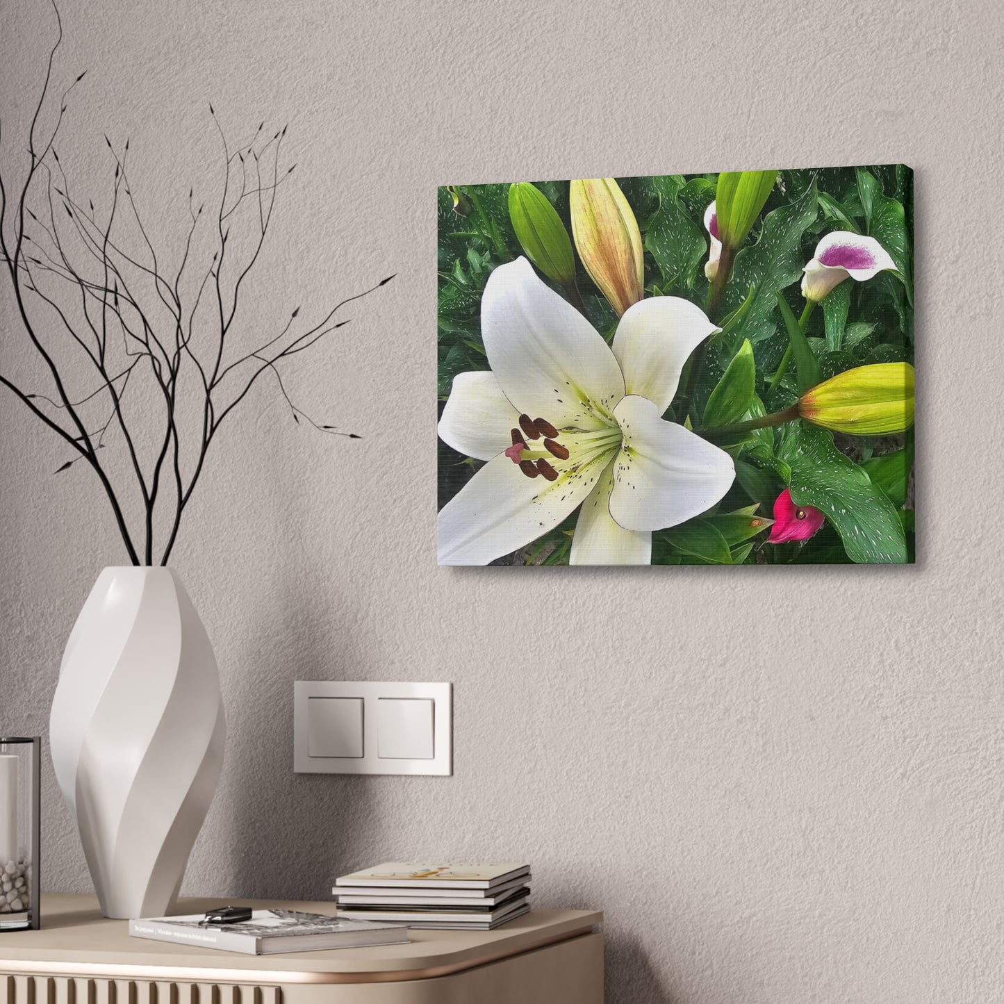Lily Explosion, Canvas Stretched, 1.5''