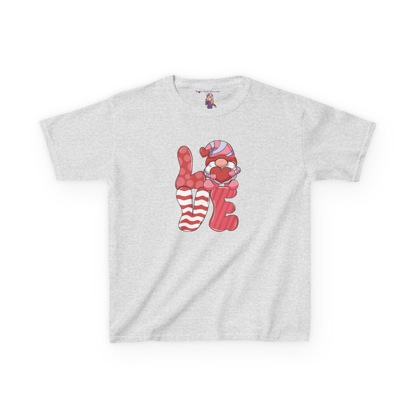 Love Gnome Valentines Day Kids Heavy Cotton™ Tee