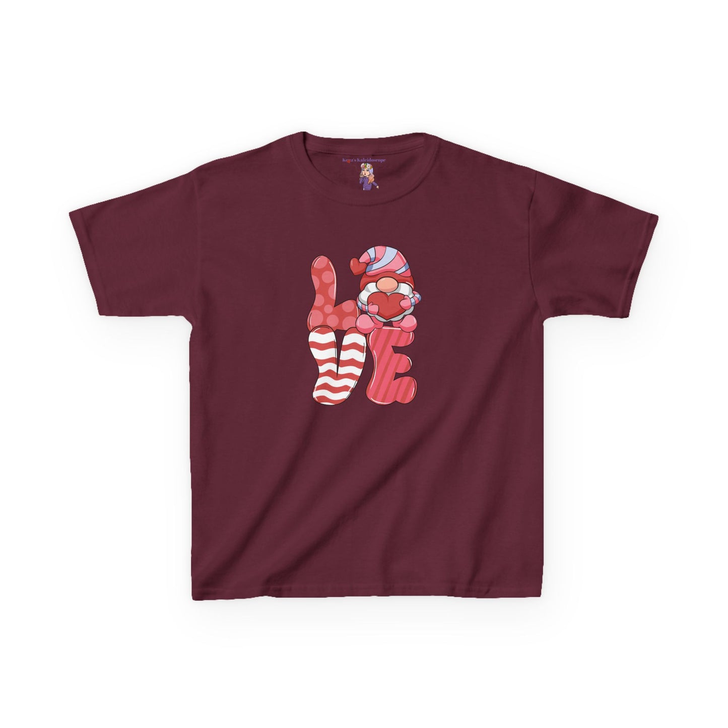 Love Gnome Valentines Day Kids Heavy Cotton™ Tee