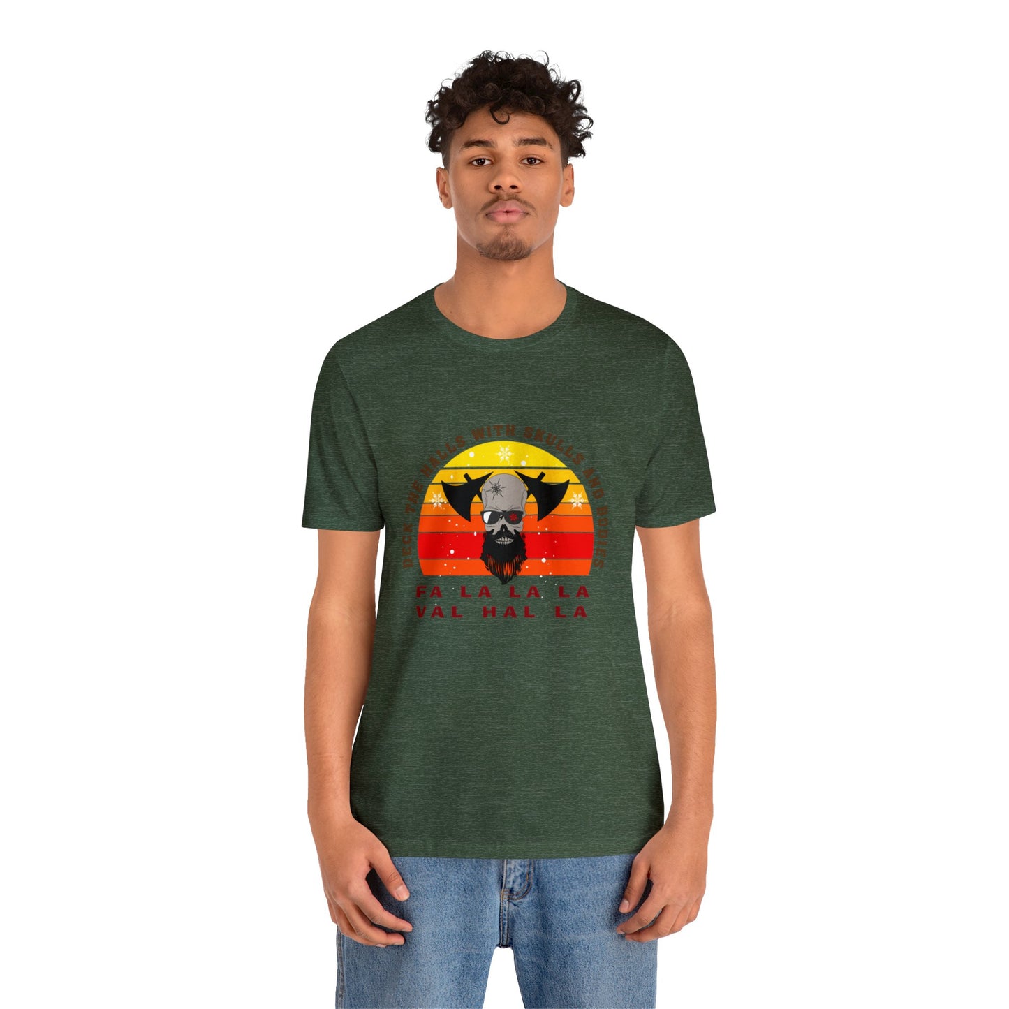 Viking Christmas Fa La La Valhalla Holiday Unisex Jersey Short Sleeve Tee