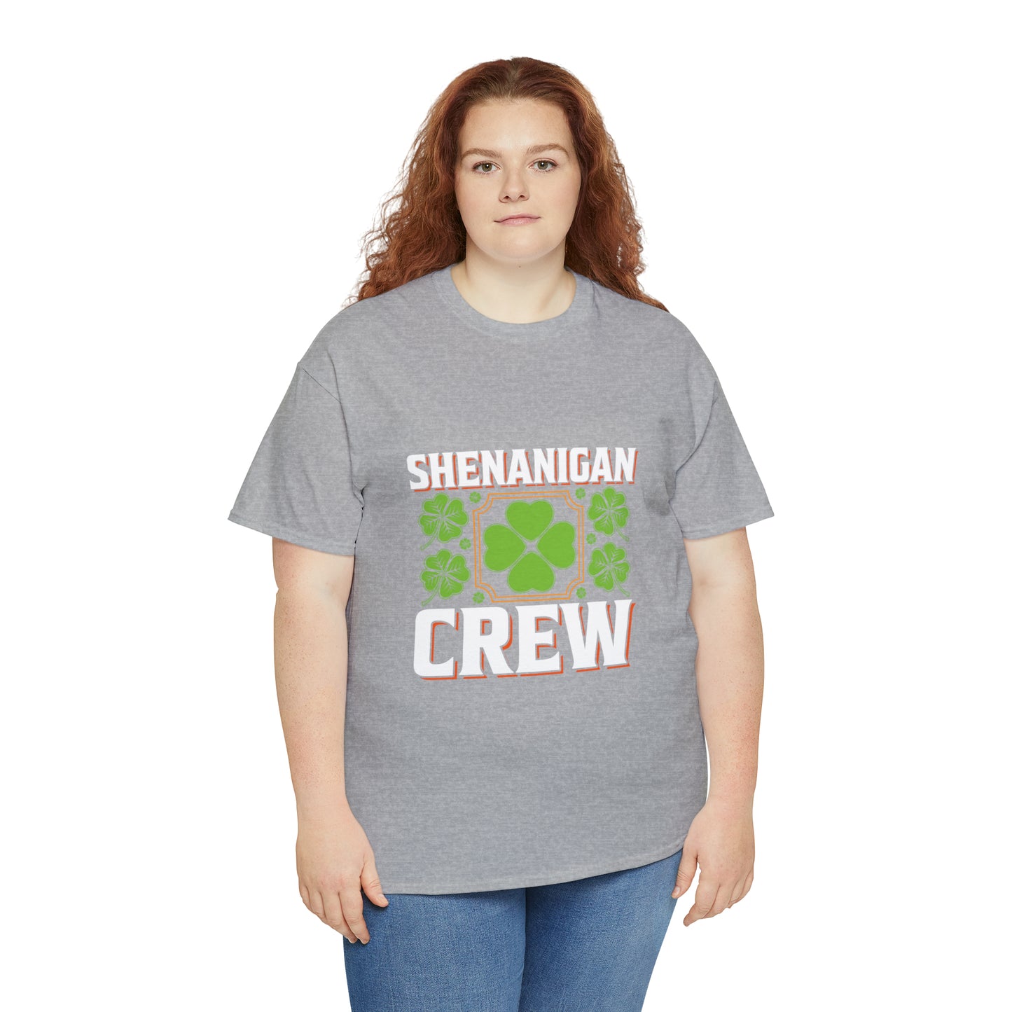 Unisex Shenanigan's Matching Family Shenanigans Crew St Patricks Day Heavy Cotton Tee