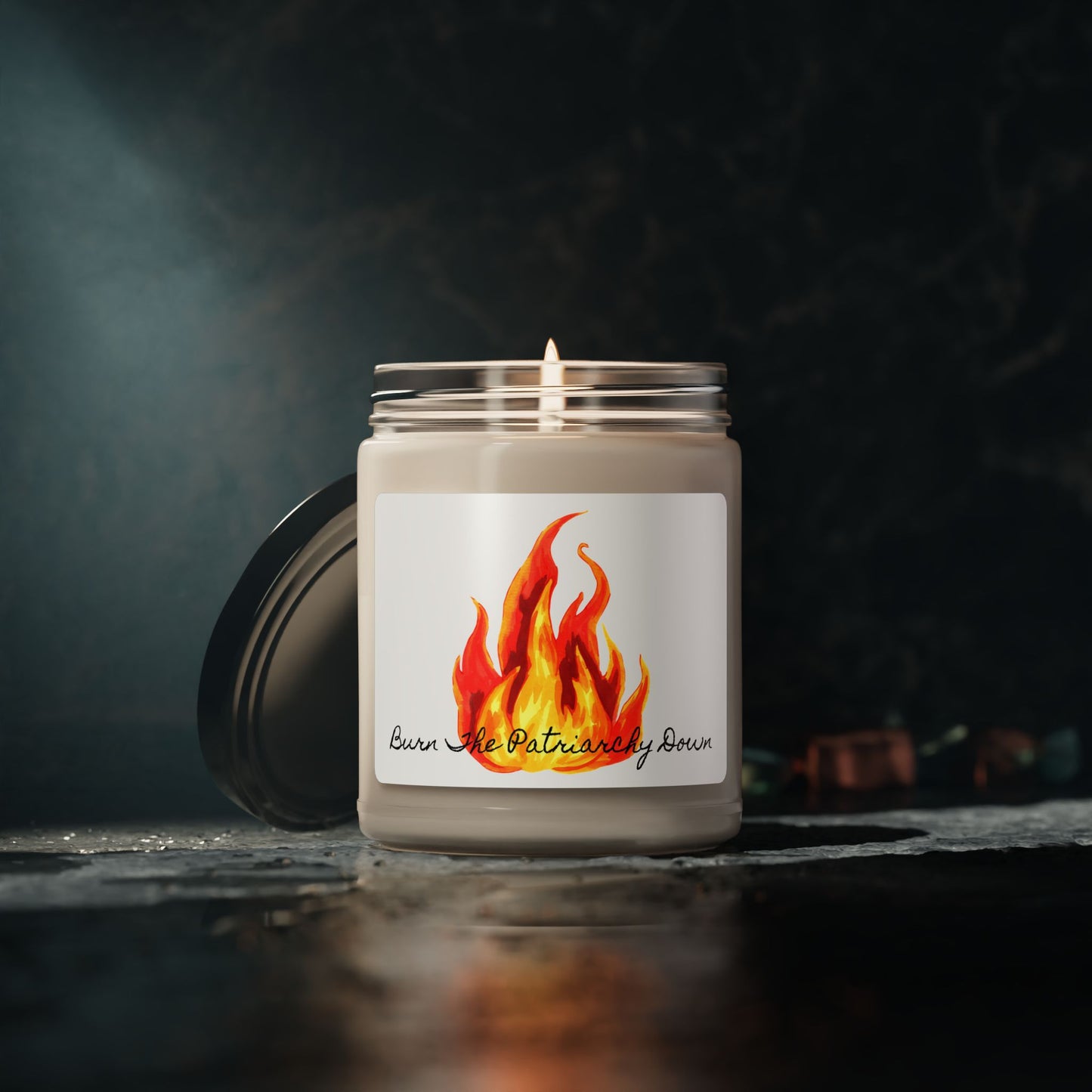 Feminist Candle, Burn Down The Patriarchy Home Decor, Activist Gift, Empowering Soy Candle, Feminist Statement Candle, 9oz Candle