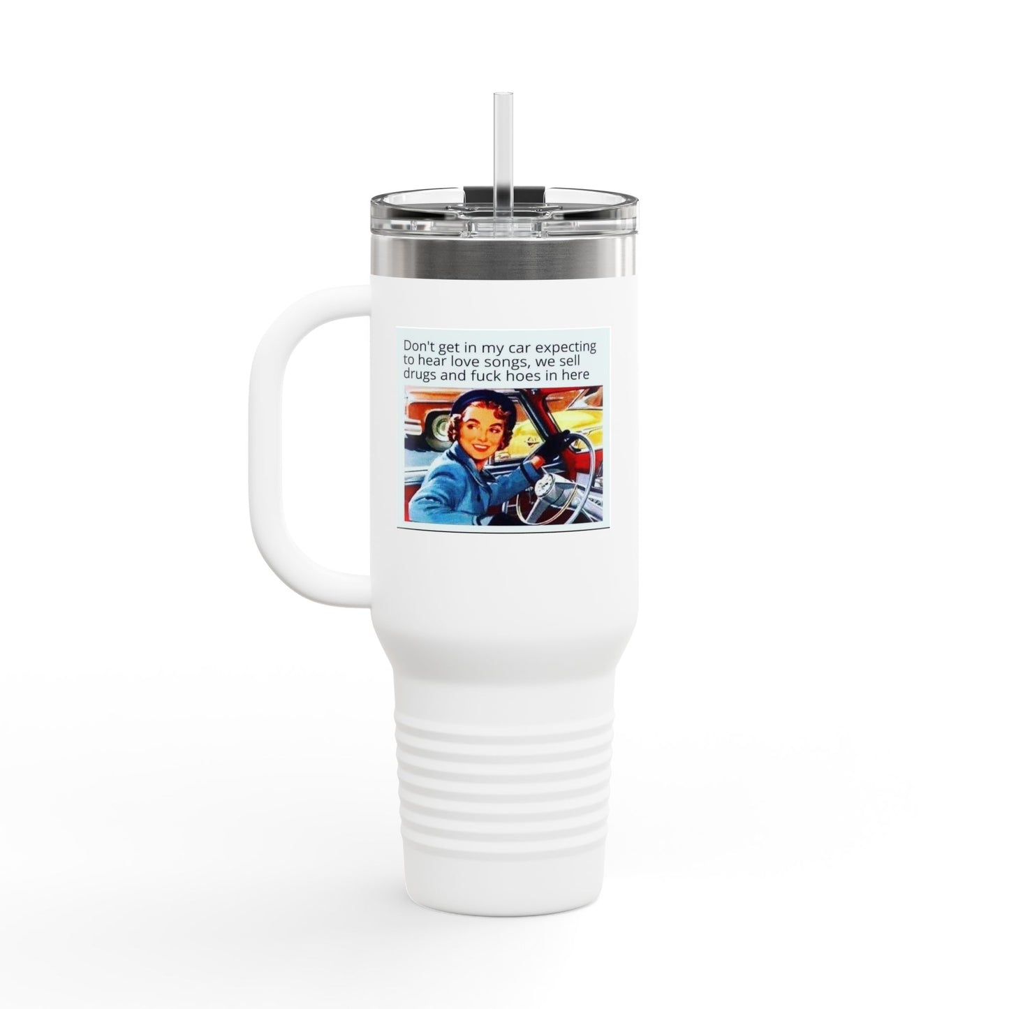Vintage 90's HipHop Insulated Personalizable Travel Mug, 40oz