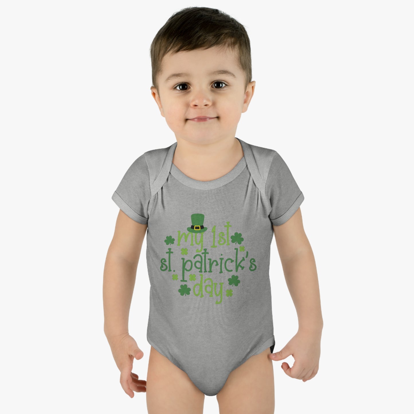 My First 1st St Patricks Day Infant Onesie Baby Rib Bodysuit