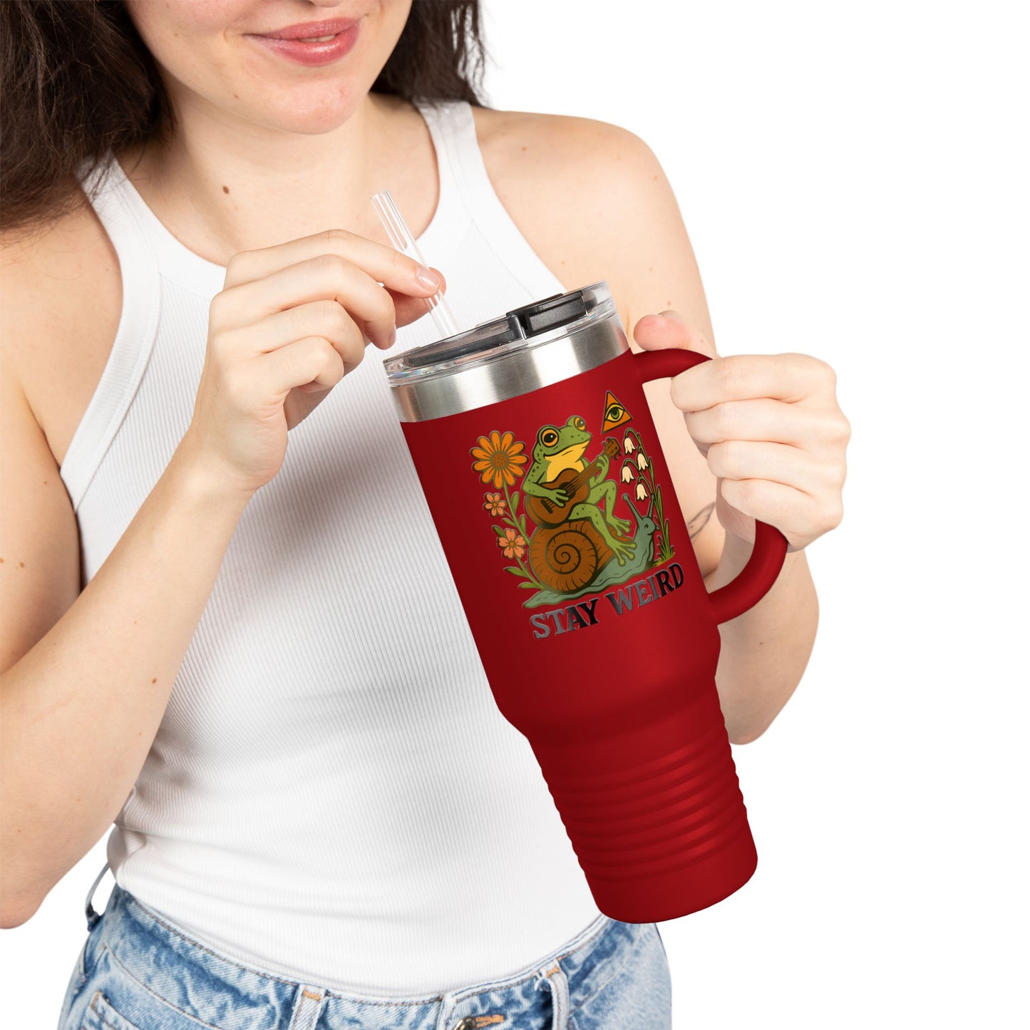 Stay Weird 40oz, Quirky Insulated Travel Tumbler