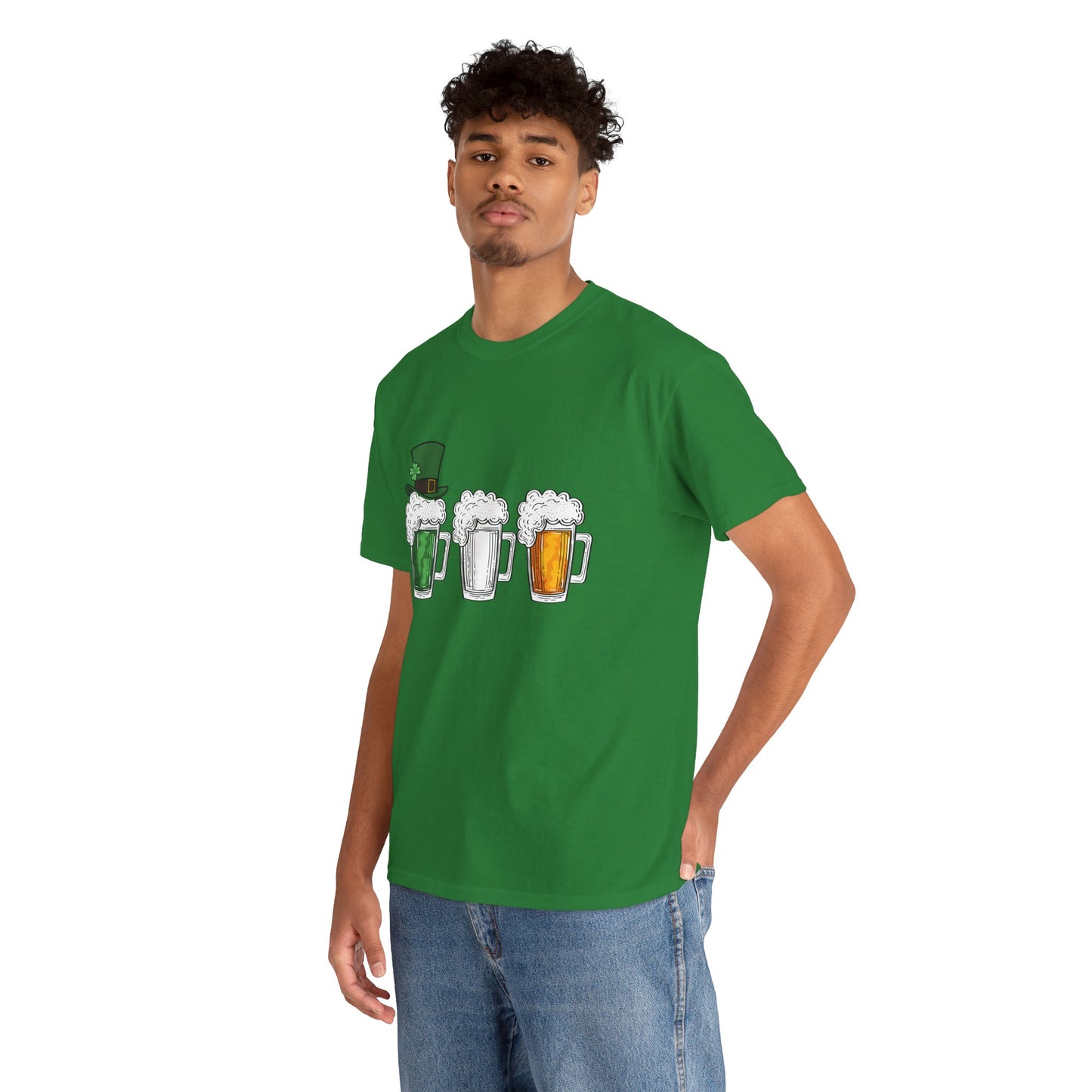 Unisex St Patrick's Day Beer Flag Heavy Cotton Tee