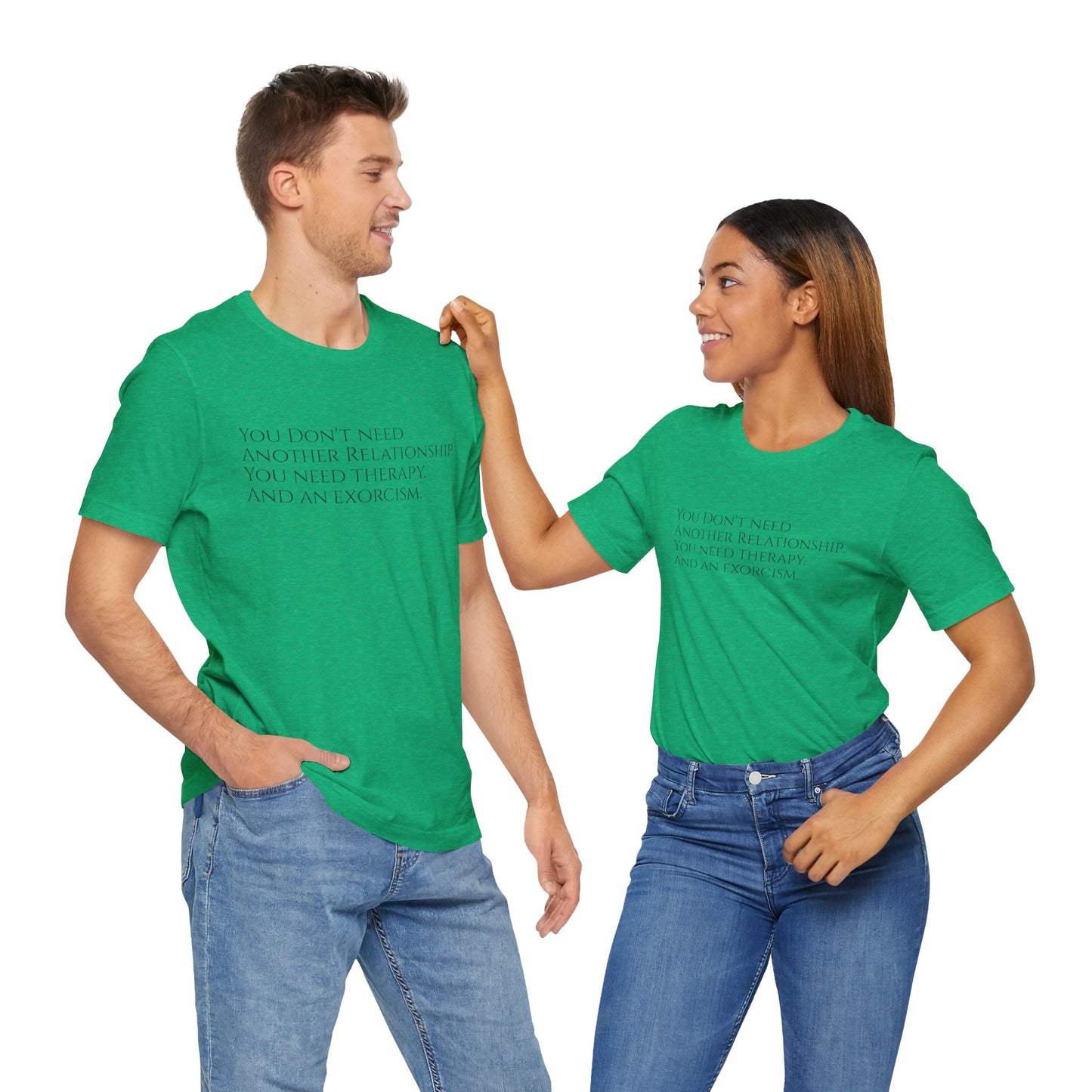 Relationships, Therapy, Exorcism, XS-3XL, Unisex Jersey Short Sleeve Tee