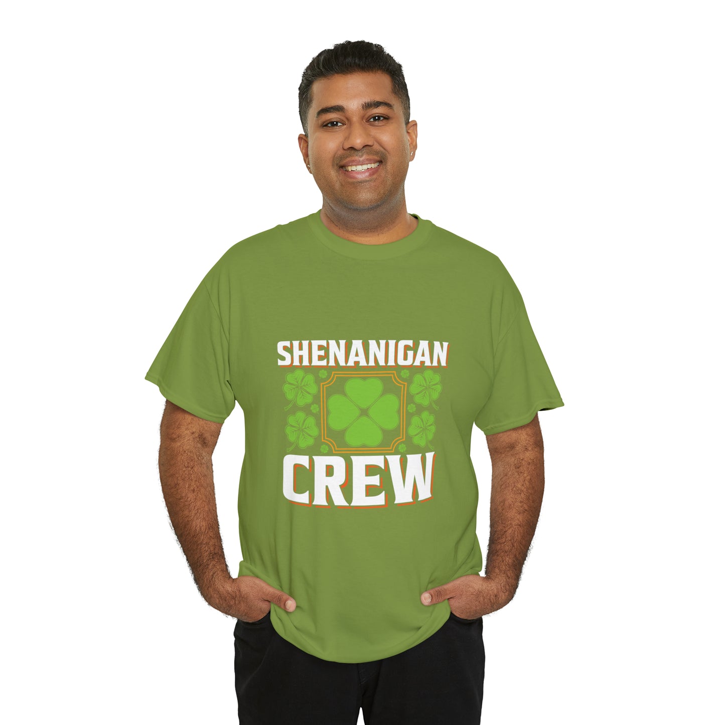 Unisex Shenanigan's Matching Family Shenanigans Crew St Patricks Day Heavy Cotton Tee