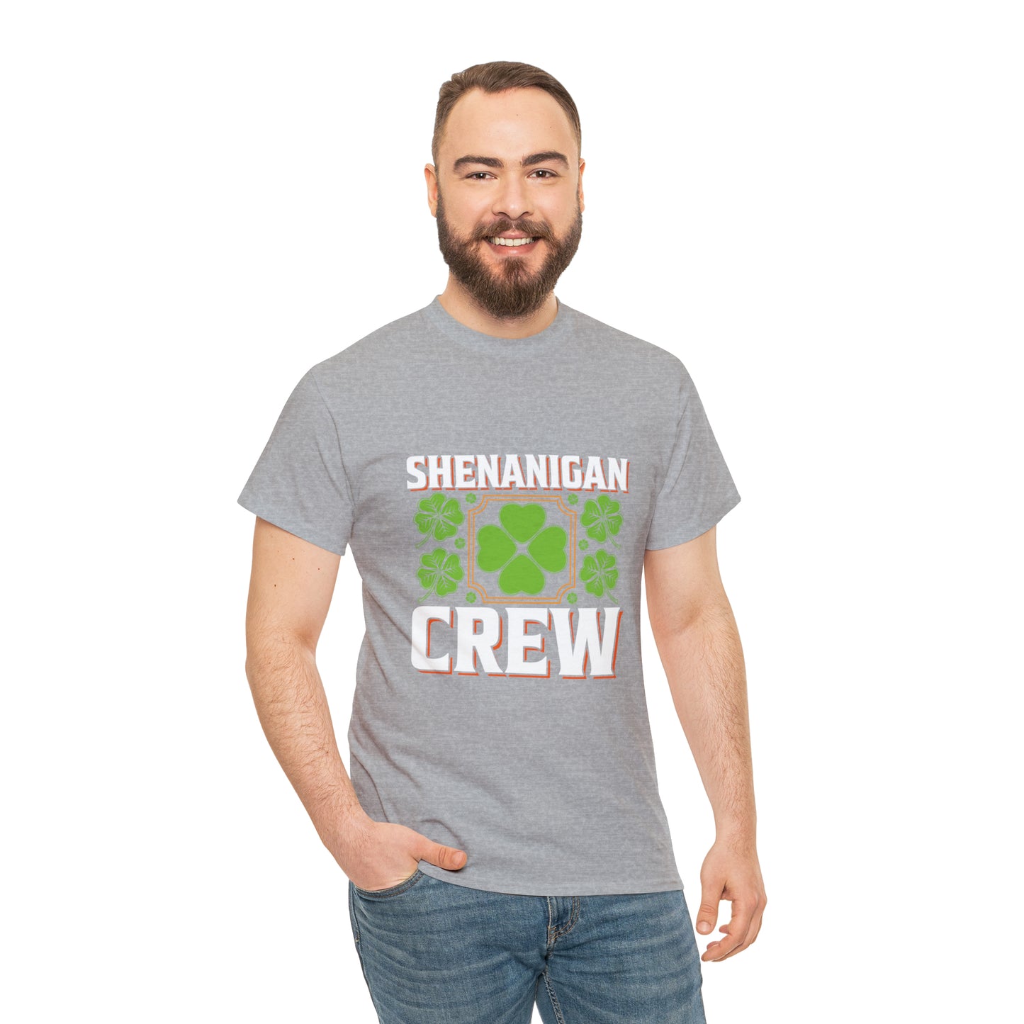 Unisex Shenanigan's Matching Family Shenanigans Crew St Patricks Day Heavy Cotton Tee