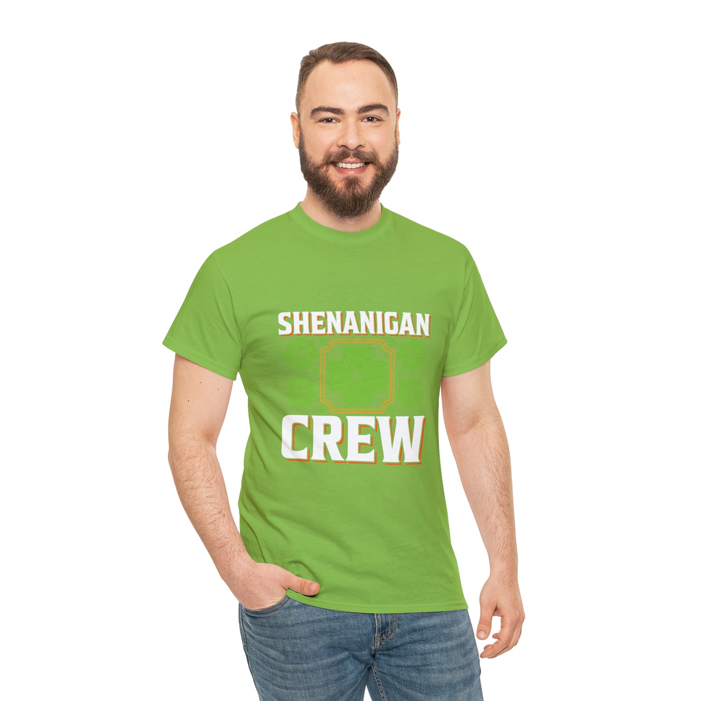 Unisex Shenanigan's Matching Family Shenanigans Crew St Patricks Day Heavy Cotton Tee