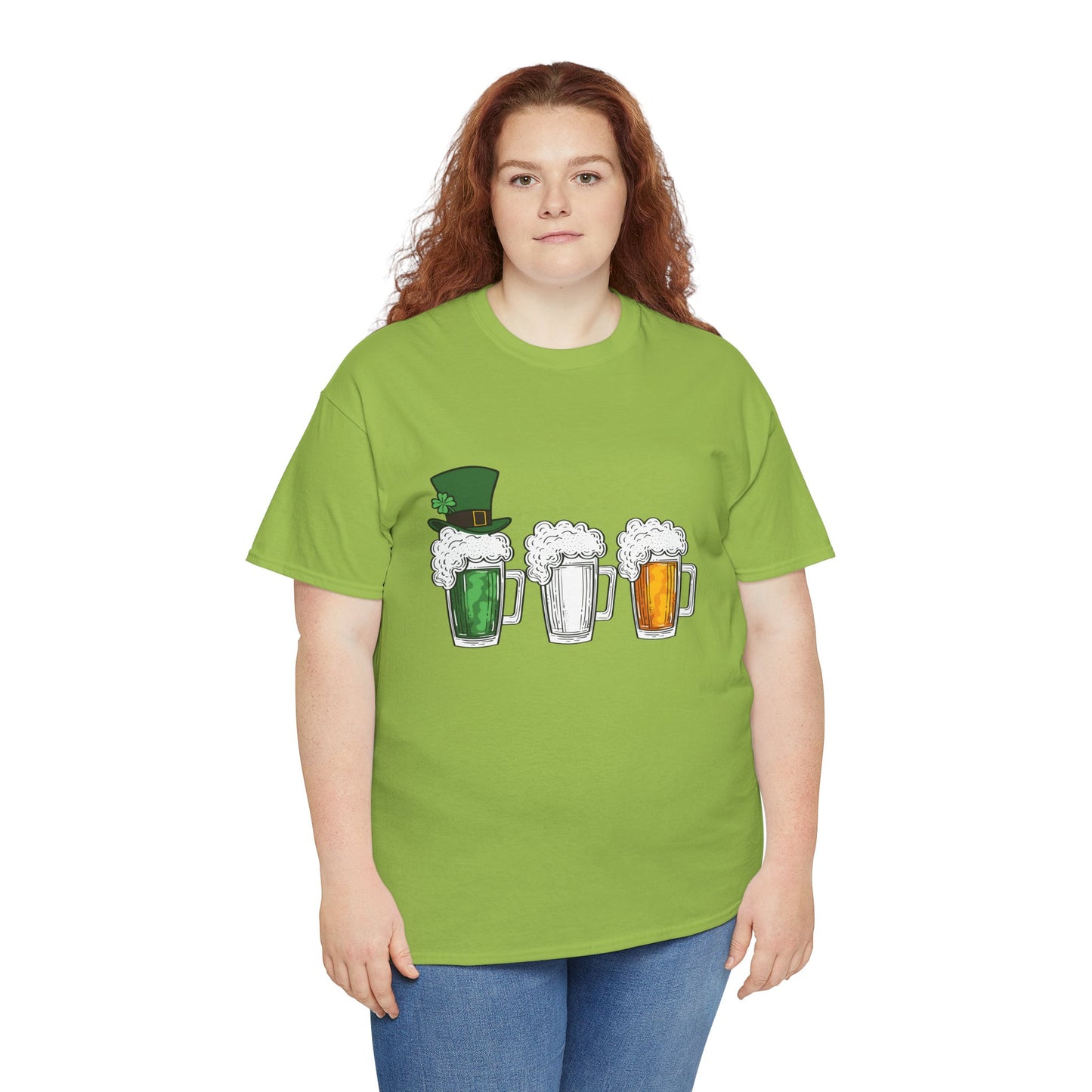 Unisex St Patrick's Day Beer Flag Heavy Cotton Tee