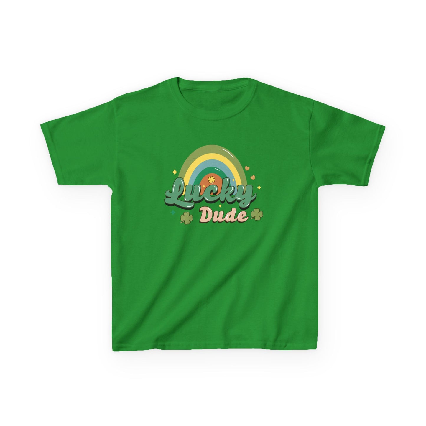 Lucky Dude St Patricks Day Kids Heavy Cotton Tee