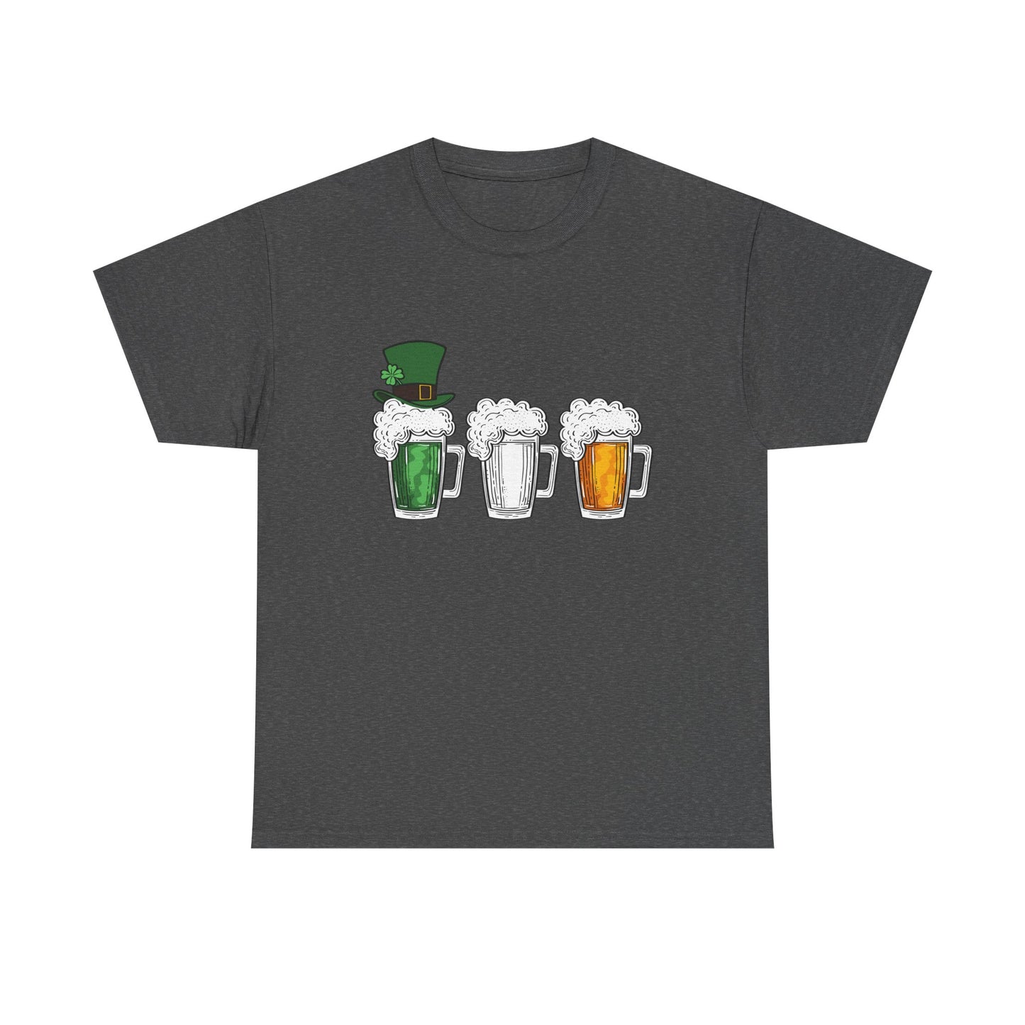 Unisex St Patrick's Day Beer Flag Heavy Cotton Tee