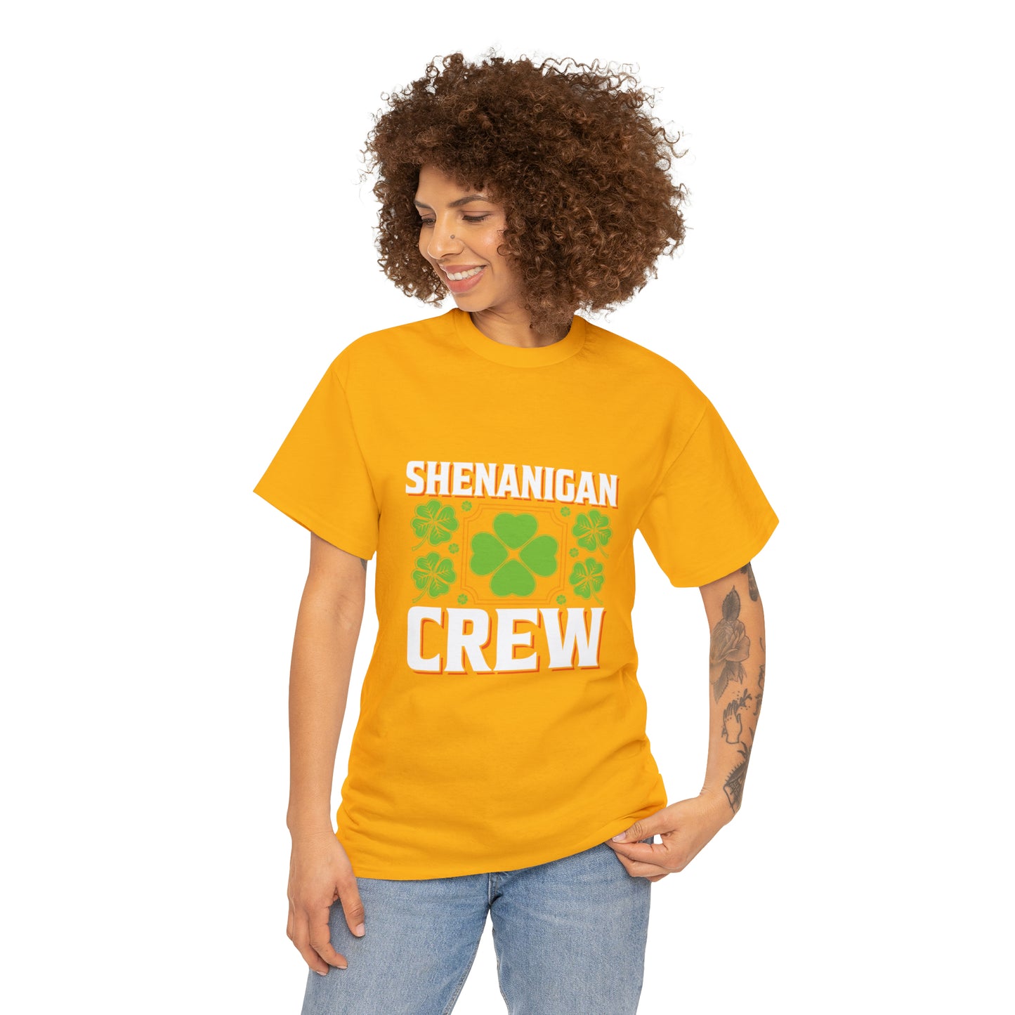 Unisex Shenanigan's Matching Family Shenanigans Crew St Patricks Day Heavy Cotton Tee