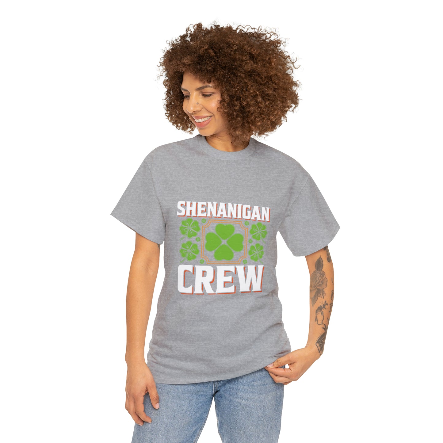 Unisex Shenanigan's Matching Family Shenanigans Crew St Patricks Day Heavy Cotton Tee