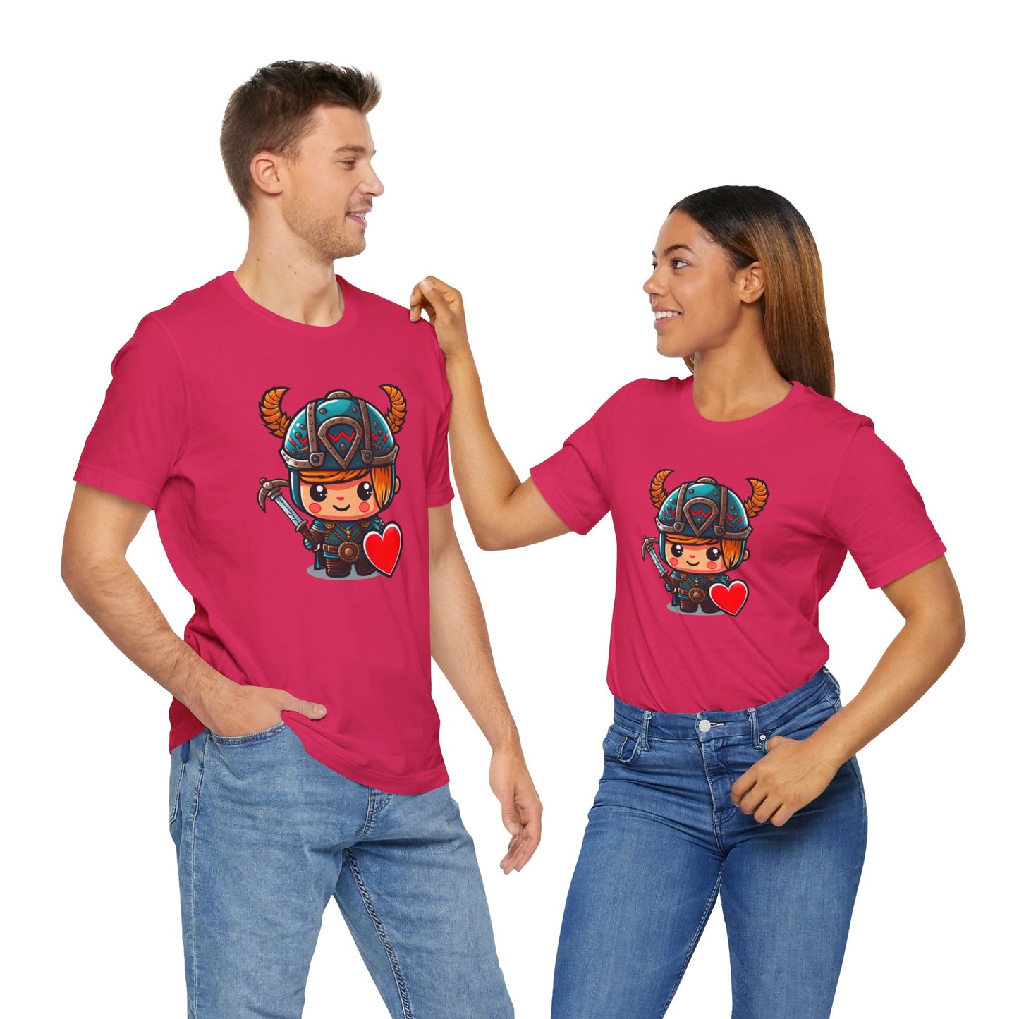 Viking Valentine's Day Unisex Jersey Short Sleeve Tee