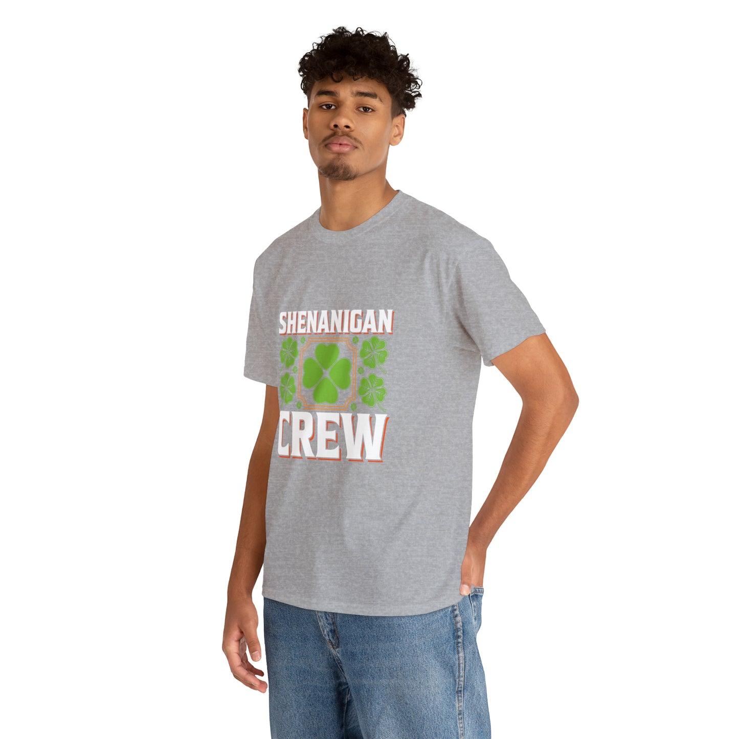 Unisex Shenanigan's Matching Family Shenanigans Crew St Patricks Day Heavy Cotton Tee