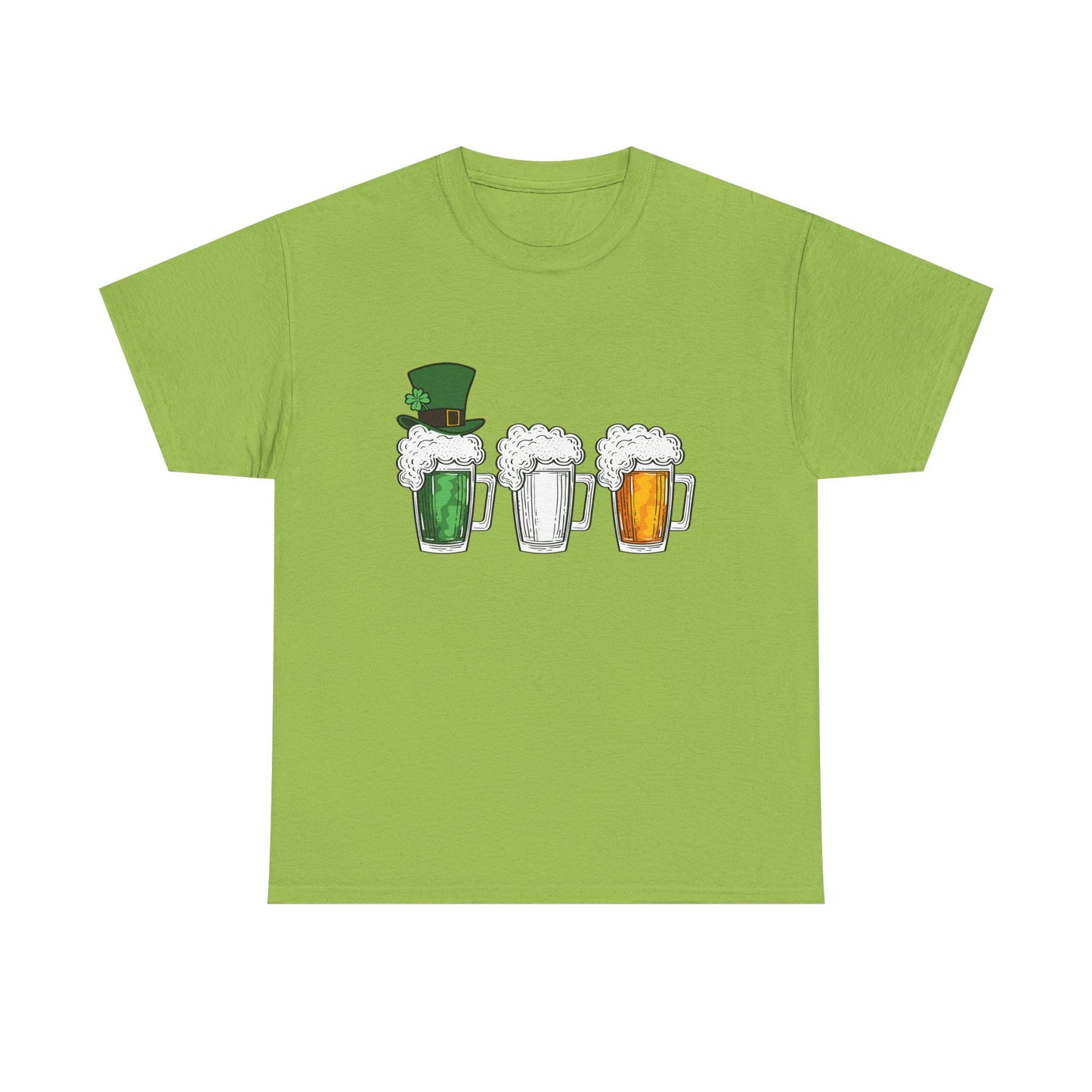 Unisex St Patrick's Day Beer Flag Heavy Cotton Tee