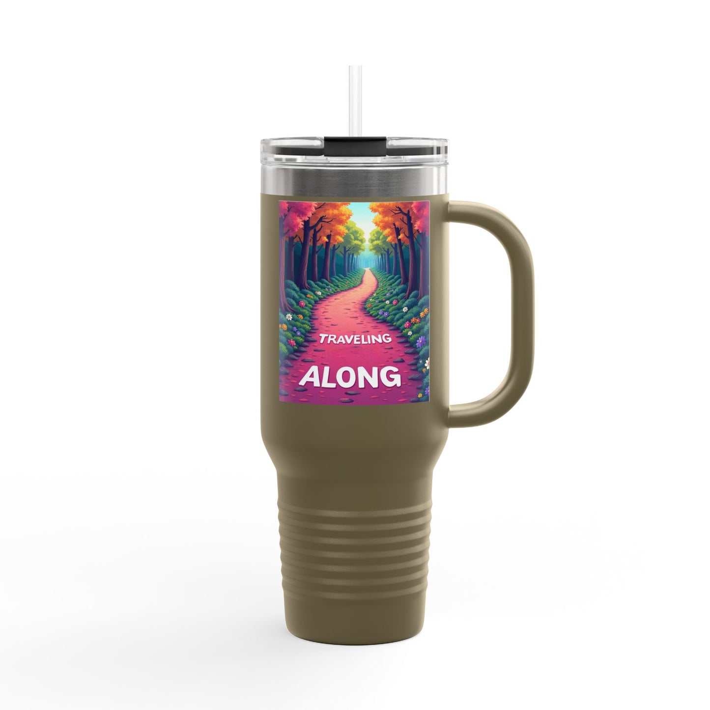 Colorful Insulated Travel Mug - 40oz | Perfect for Road Trips, Coffee Lovers, Gifts, Picnics, Adventurers