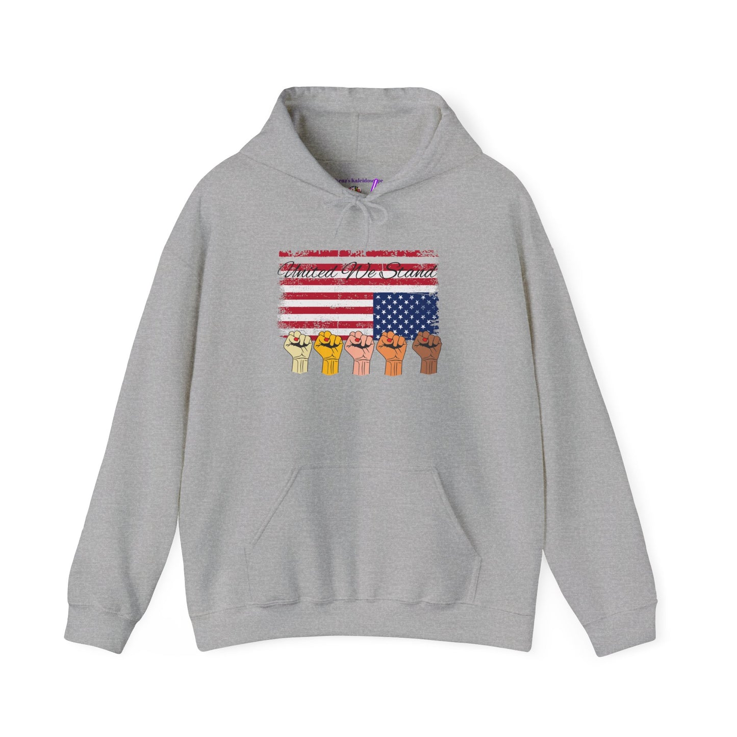 United We Stand Nation in distress Hoodie, Patriotic Blend Sweatshirt, National Pride Pullover, American Flag Hooded Jumper, USA Unity Top