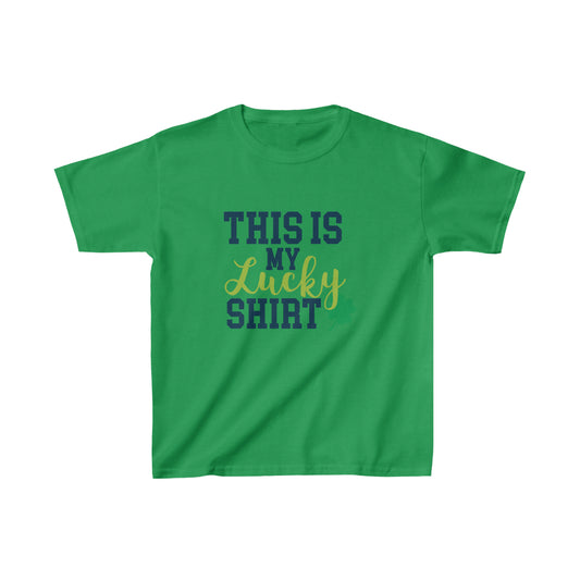 St Patricks Day Kids Lucky Shirt Heavy Cotton Tee