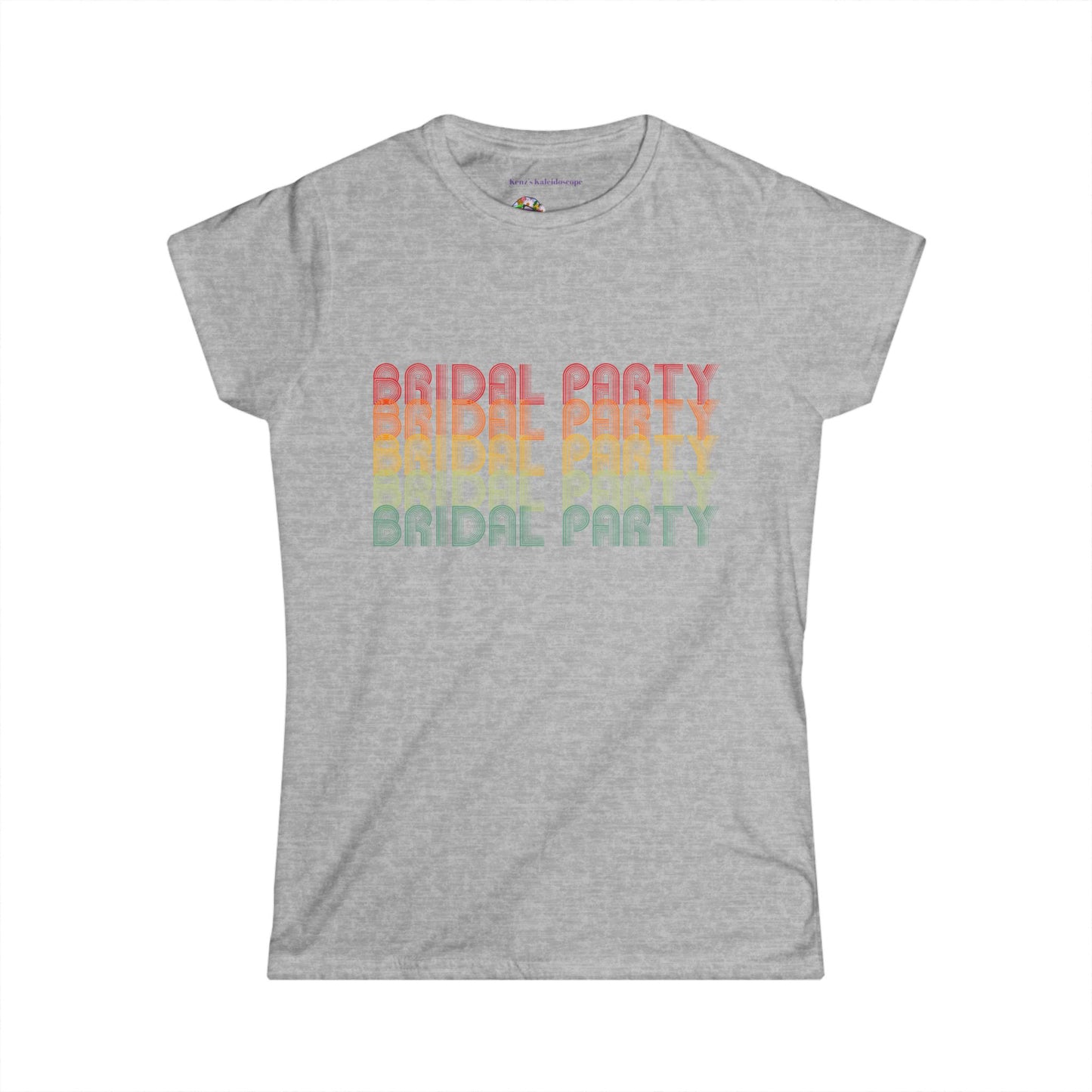 Bridal Party Retro Fade Bachelorette Party Engagement Party, S-2XL, Women's Softstyle Tee
