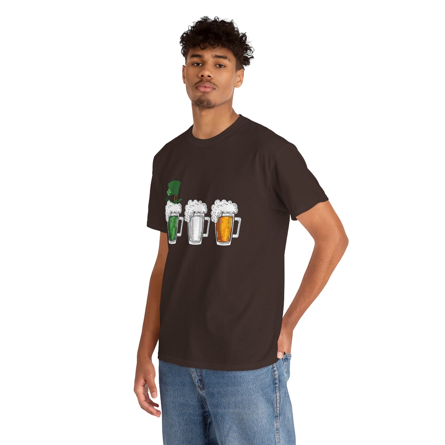 Unisex St Patrick's Day Beer Flag Heavy Cotton Tee