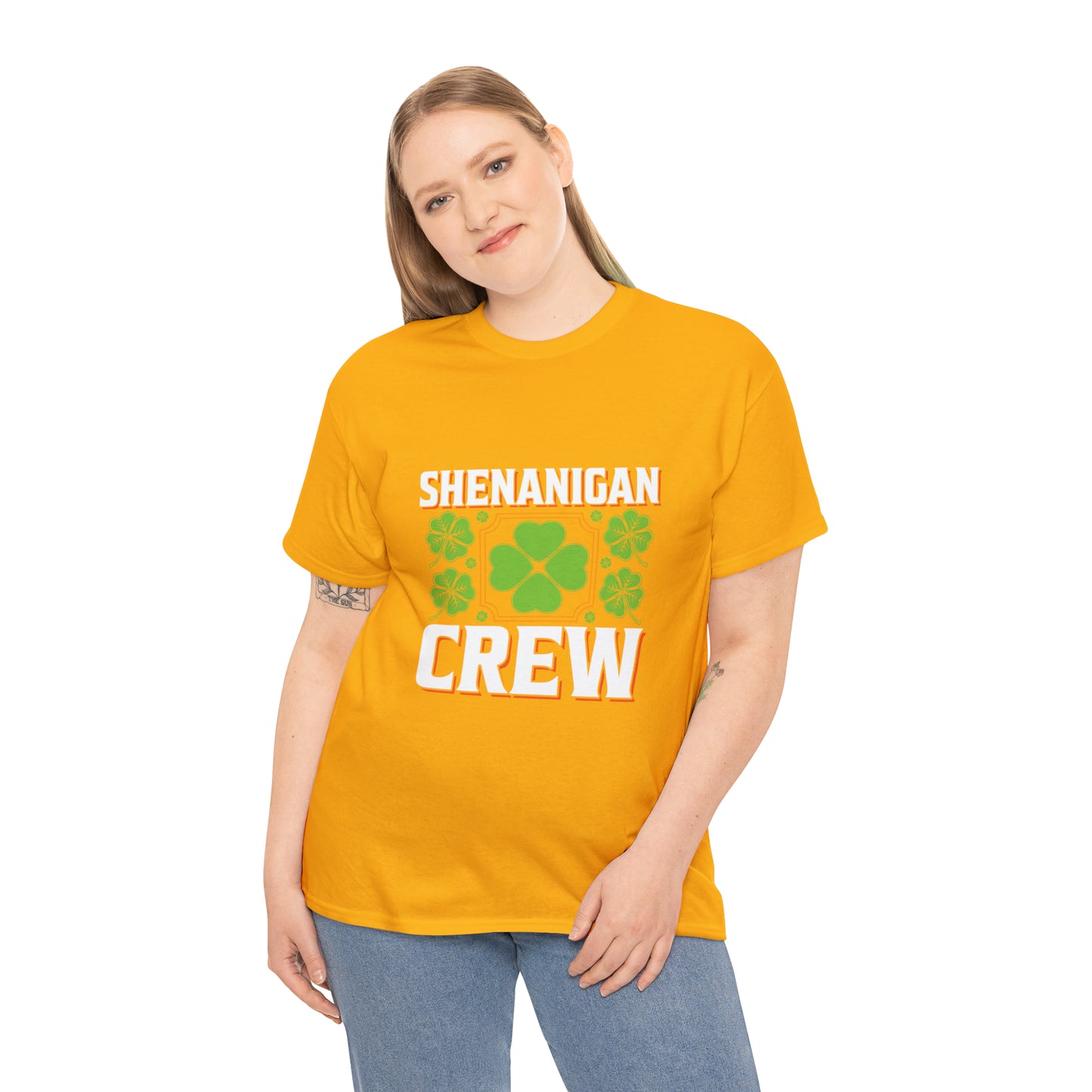 Unisex Shenanigan's Matching Family Shenanigans Crew St Patricks Day Heavy Cotton Tee
