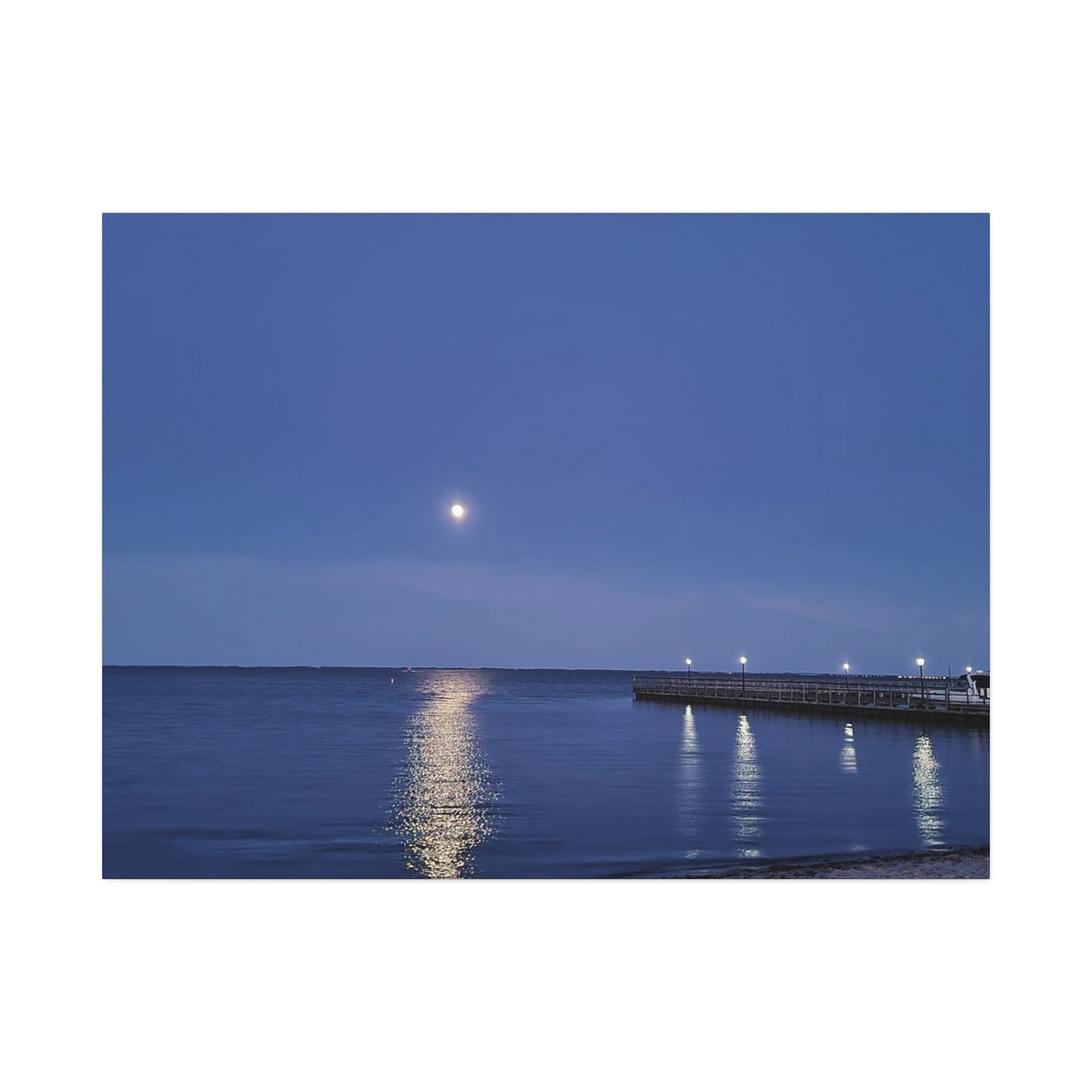 Moonlight Over The Bay, Canvas Stretched, 1.5''