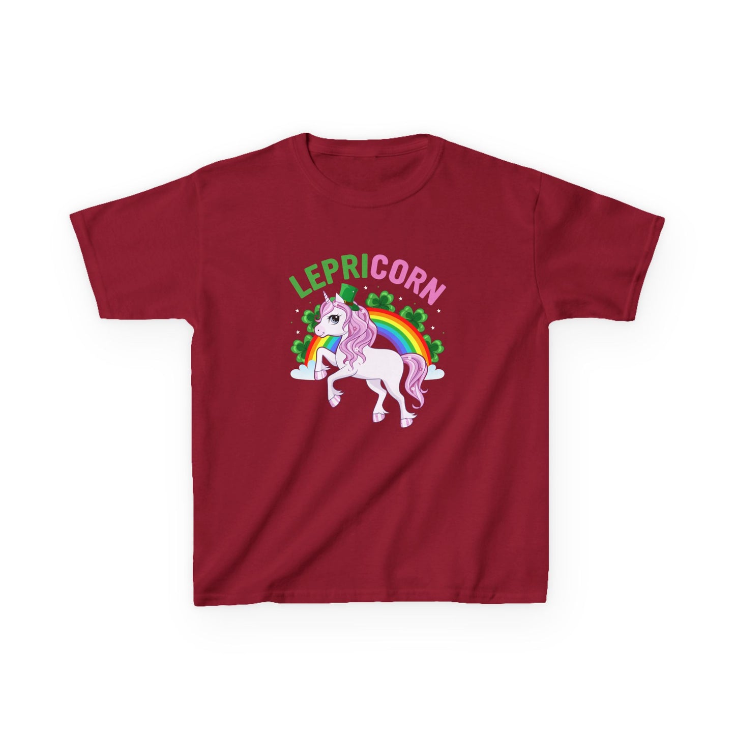 St Patricks Day Leprechaun Unicorn Lepre-corn Kids Heavy Cotton Tee