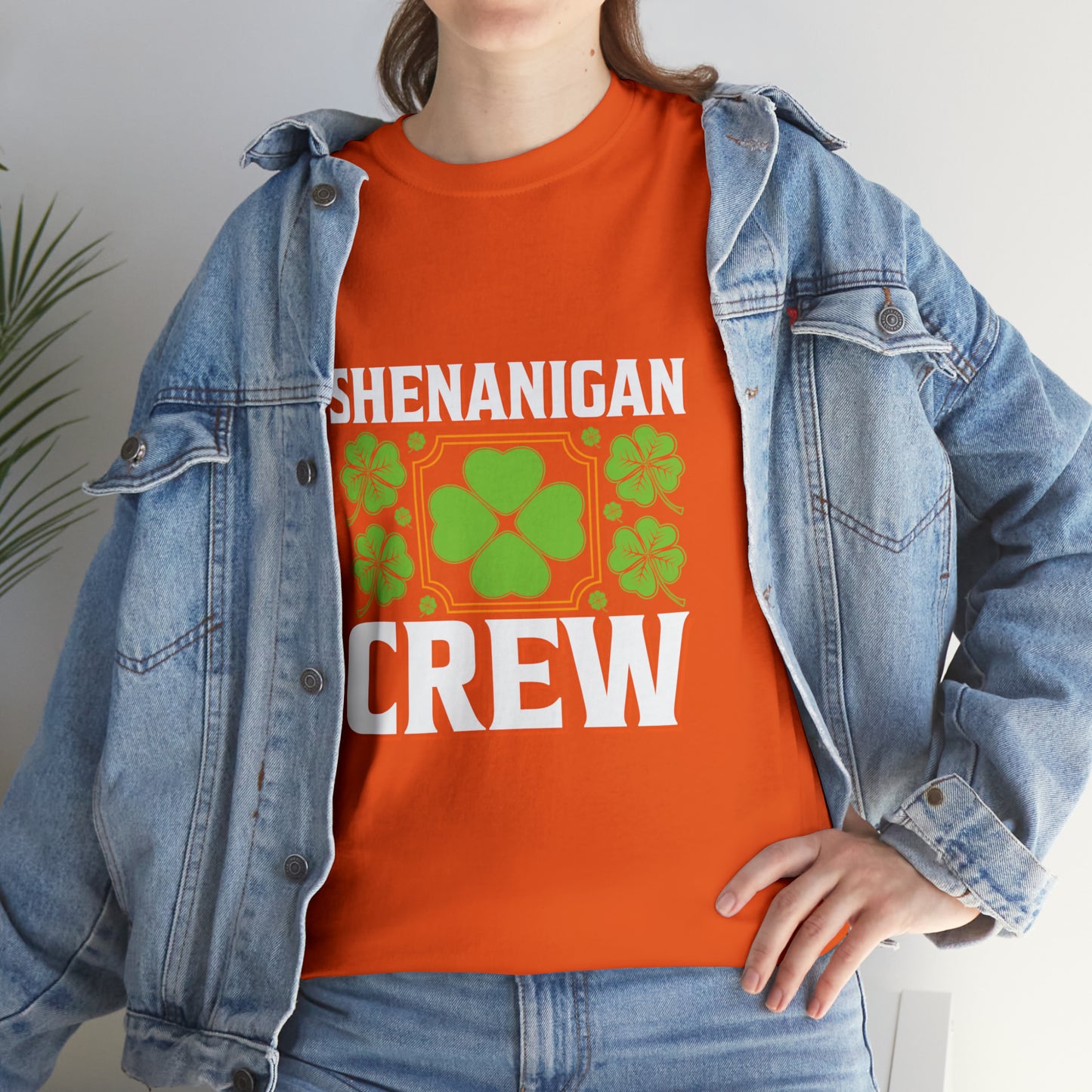 Unisex Shenanigan's Matching Family Shenanigans Crew St Patricks Day Heavy Cotton Tee