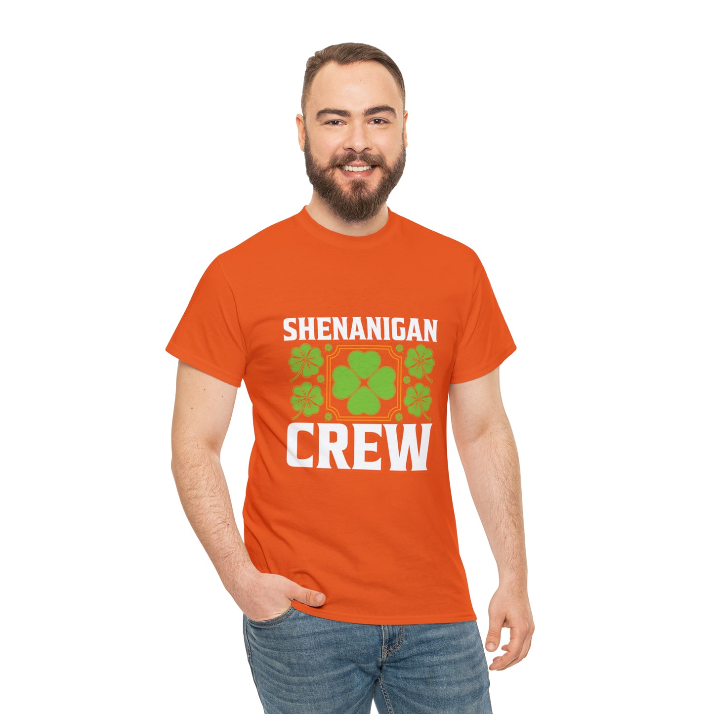 Unisex Shenanigan's Matching Family Shenanigans Crew St Patricks Day Heavy Cotton Tee