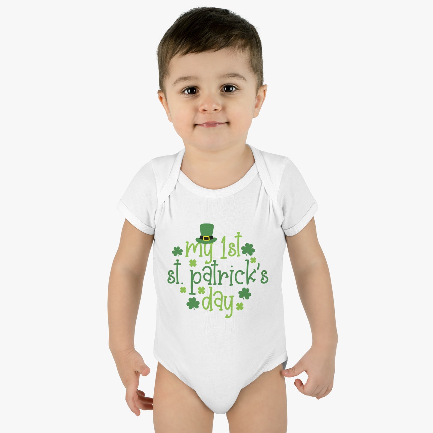 My First 1st St Patricks Day Infant Onesie Baby Rib Bodysuit