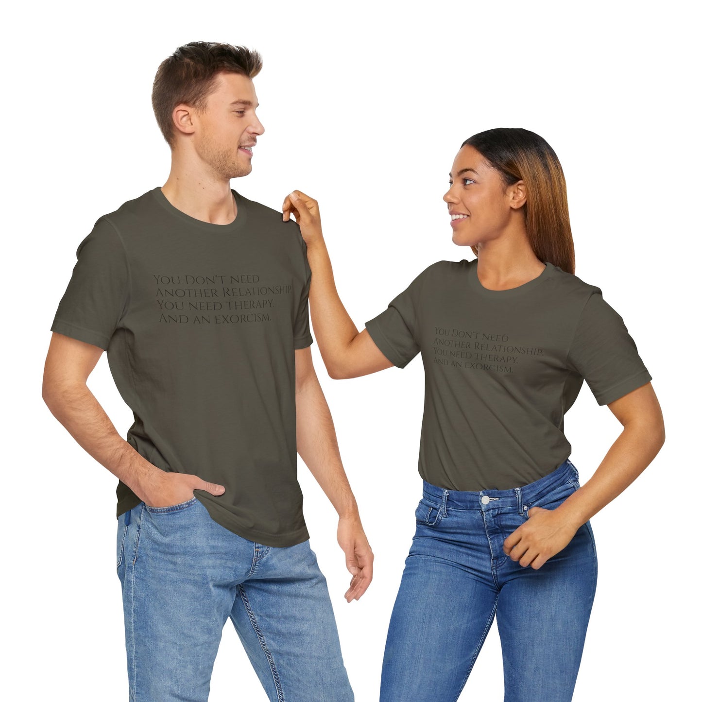 Relationships, Therapy, Exorcism, XS-3XL, Unisex Jersey Short Sleeve Tee