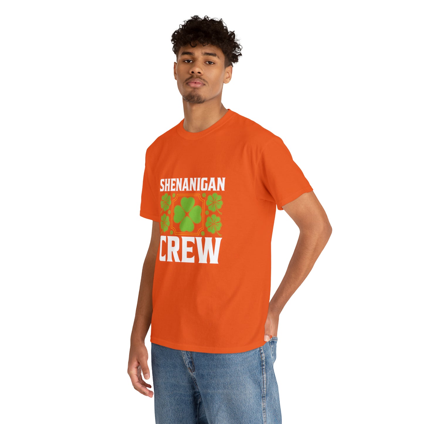 Unisex Shenanigan's Matching Family Shenanigans Crew St Patricks Day Heavy Cotton Tee